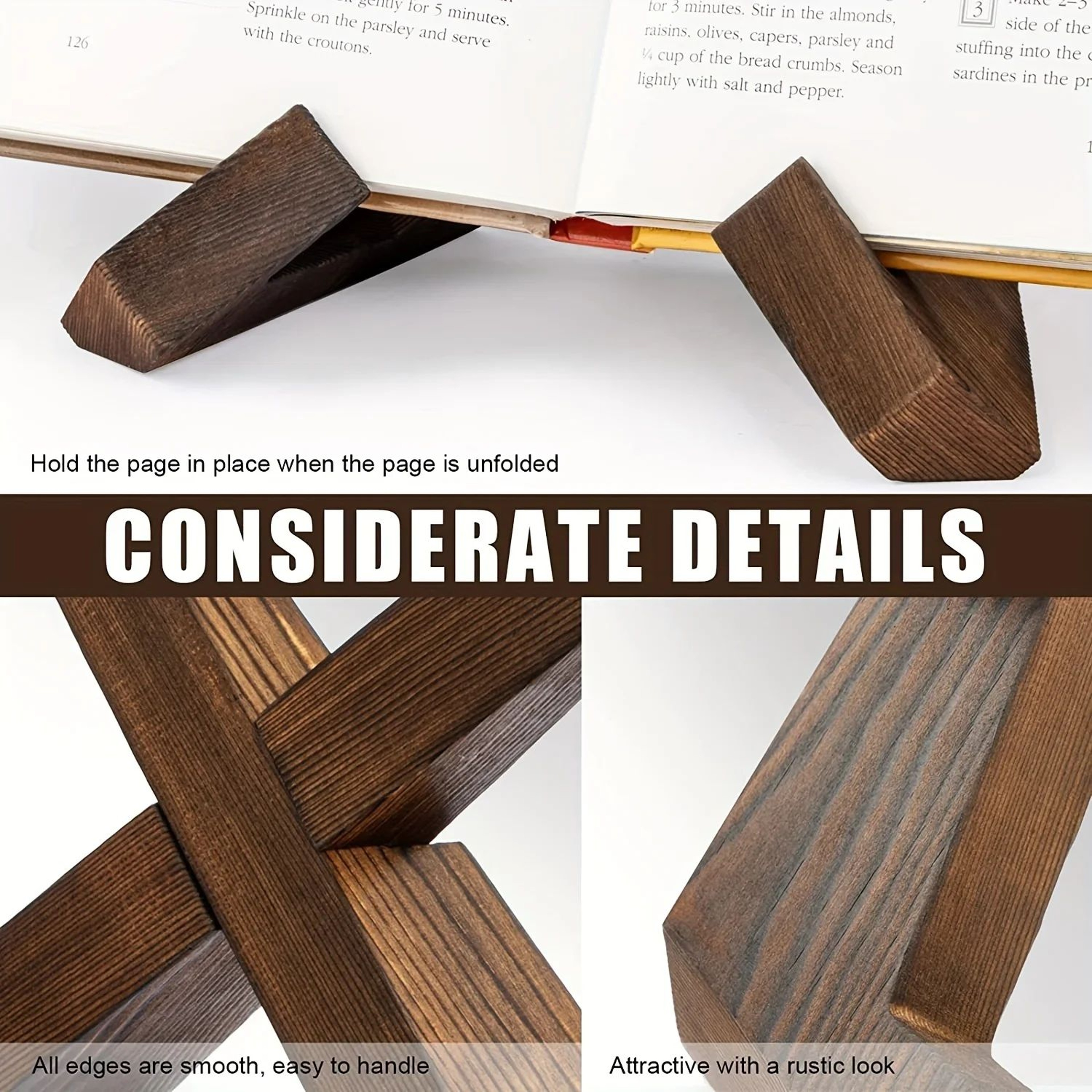 Handmade Wooden Cookbook Stand 5