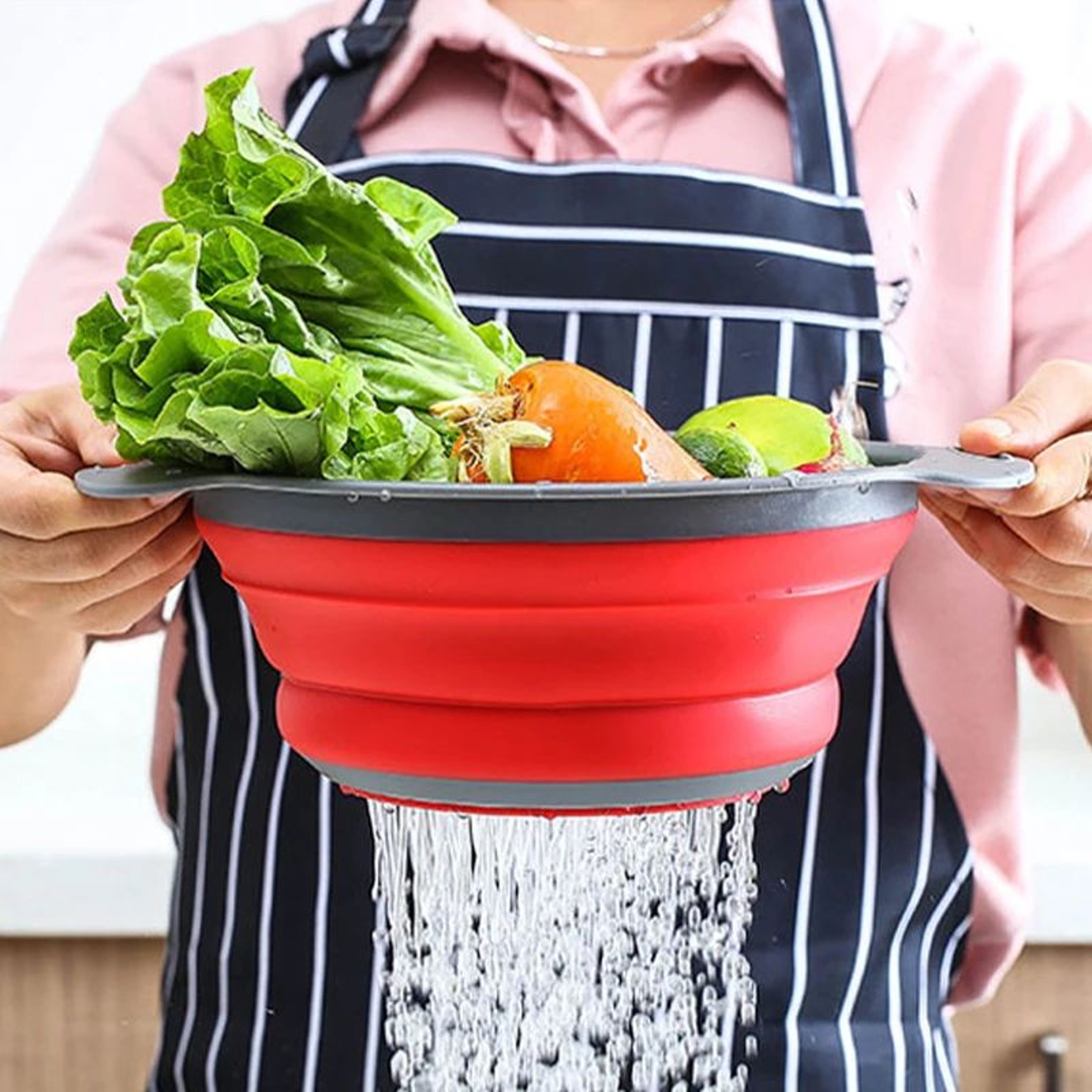 Collapsible Silicone Drainer Basket 2