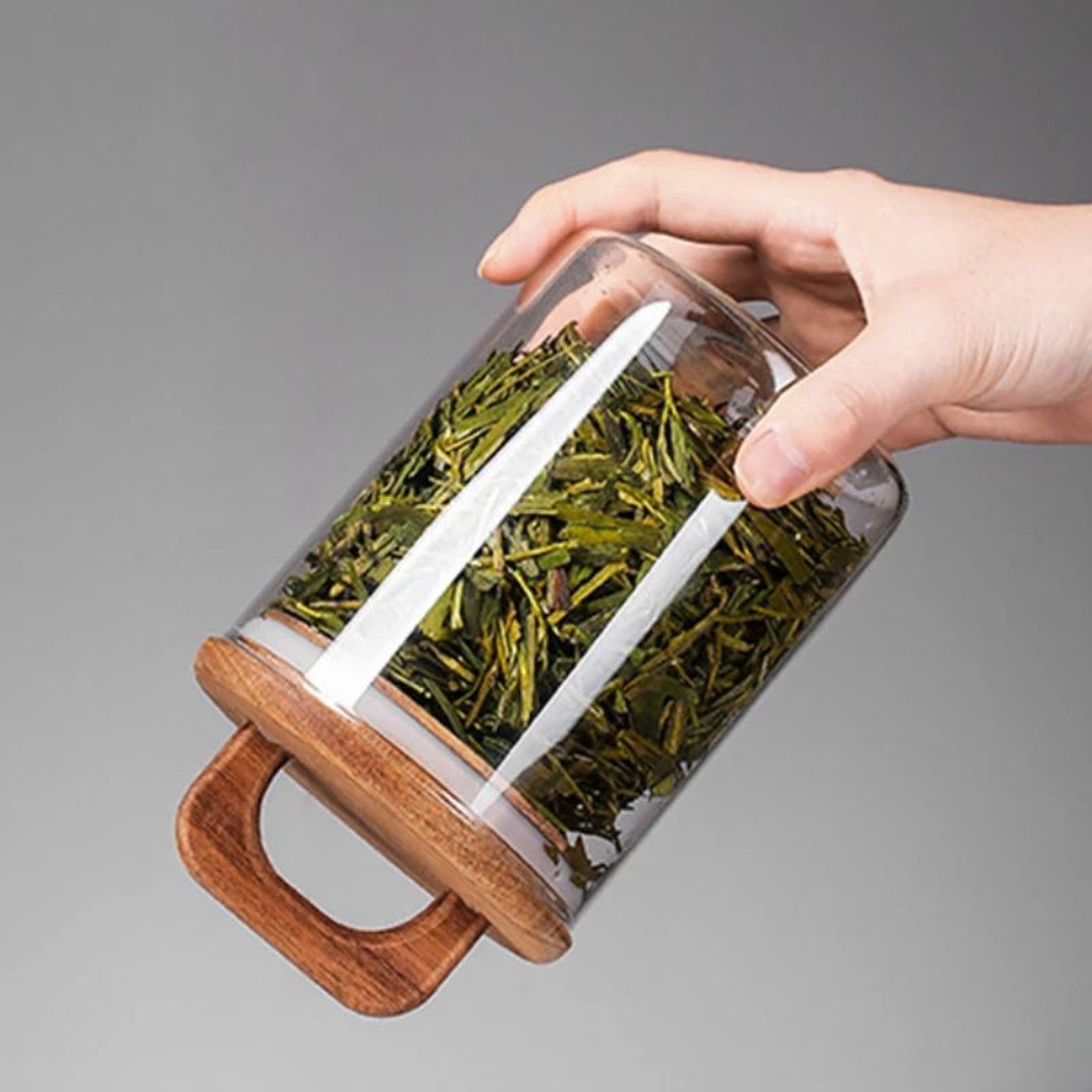 Glass Storage Jar With Bamboo Lid 4