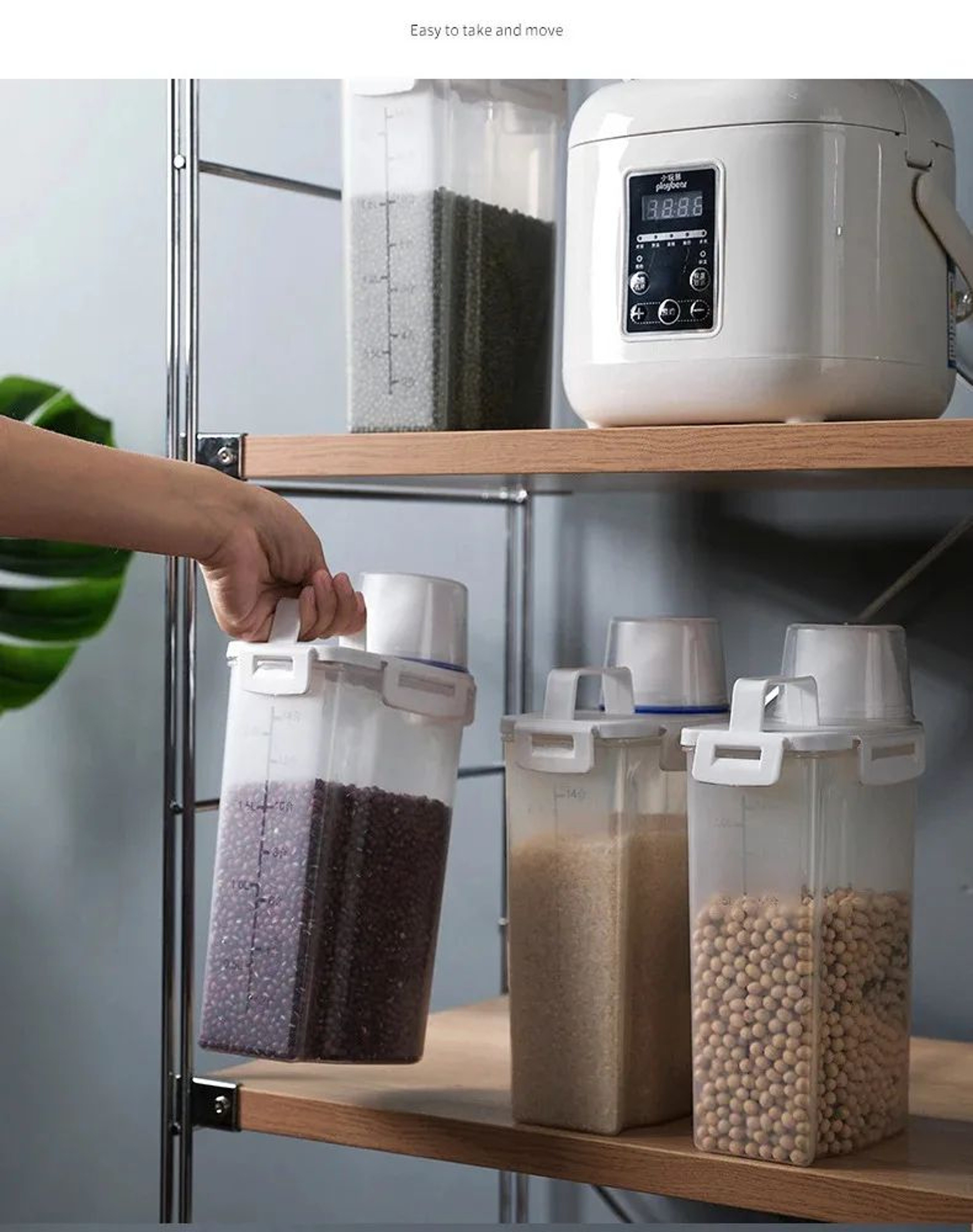 Transparent Airtight Grain Storage Jar 1