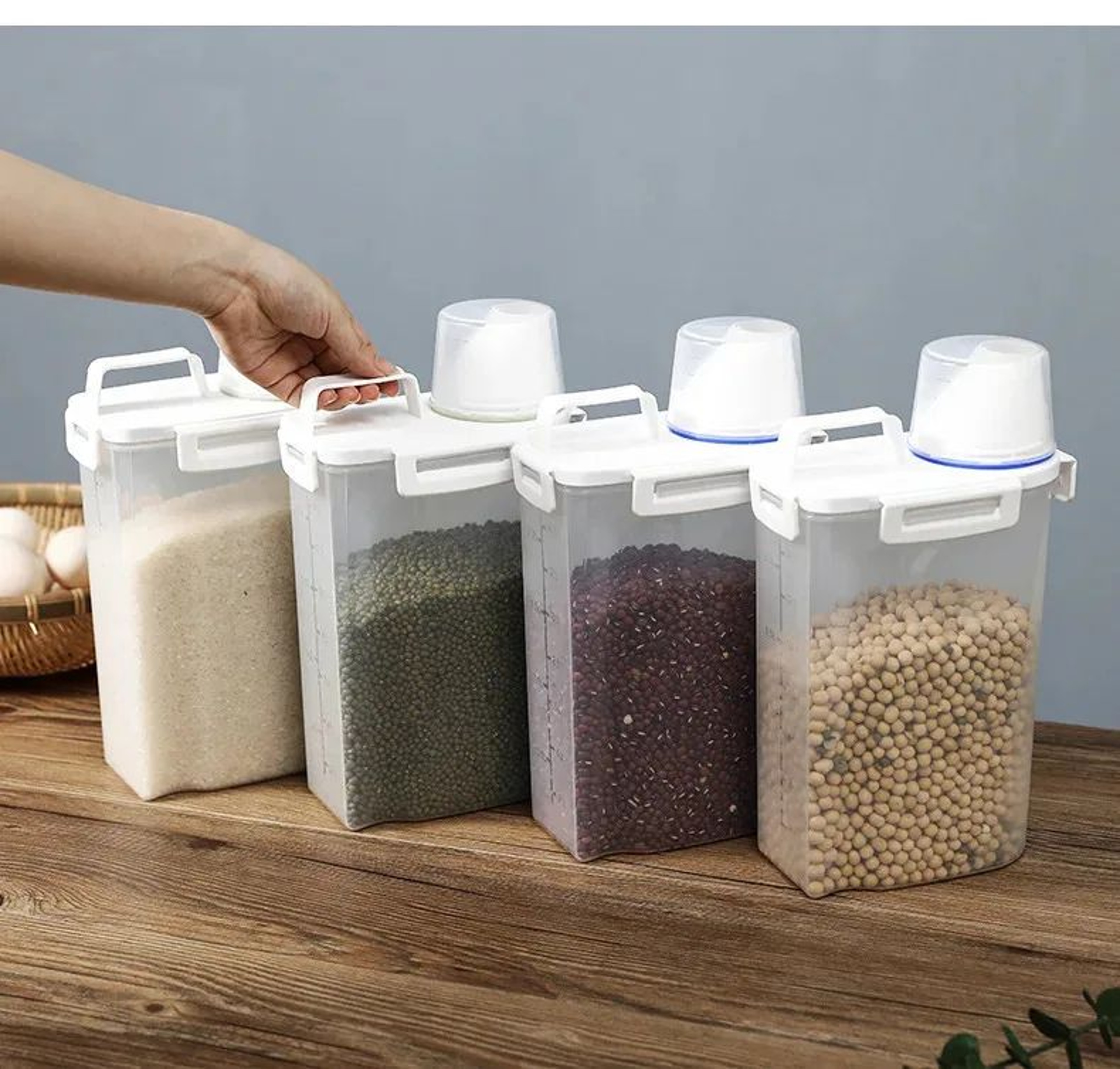 Transparent Airtight Grain Storage Jar 2