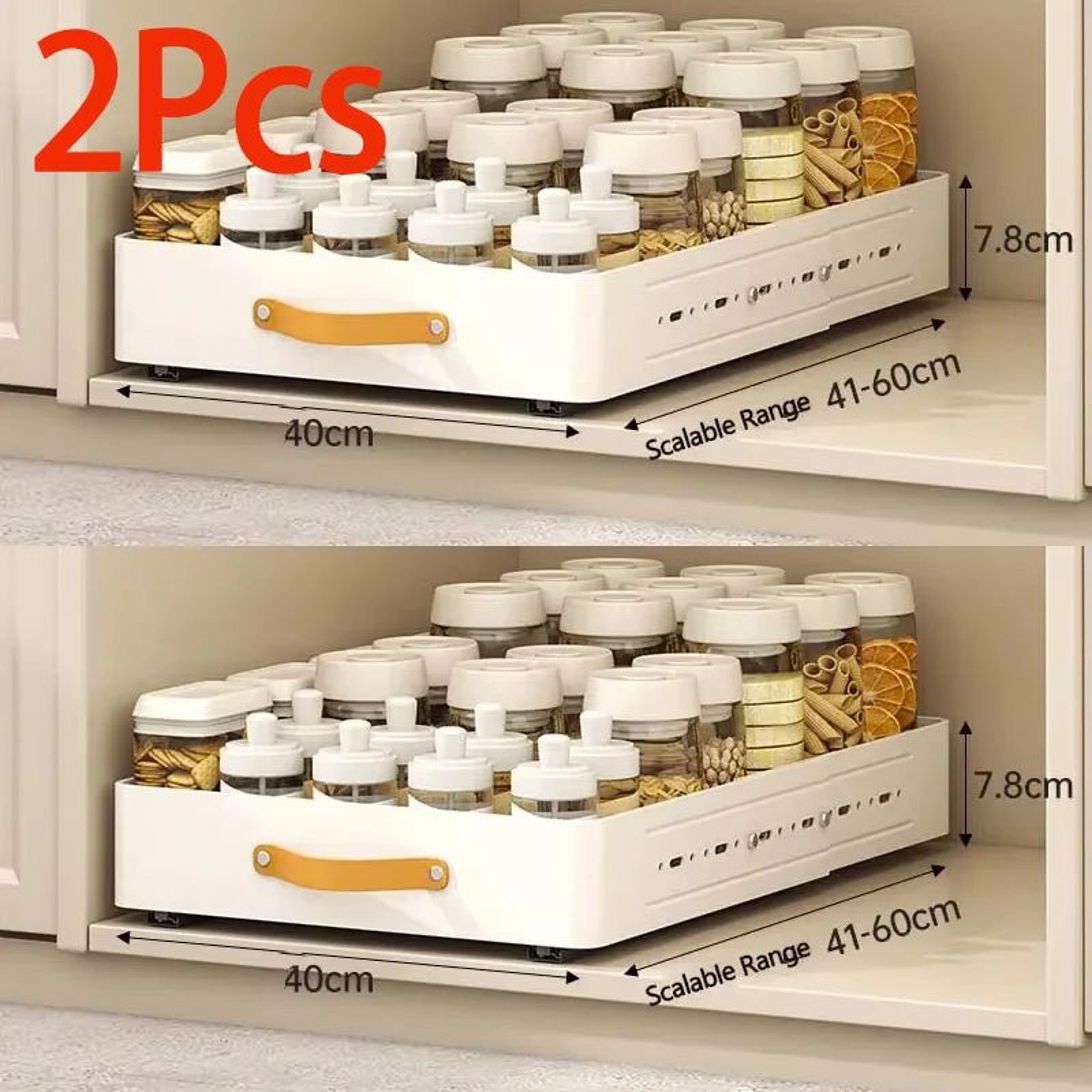 Expandable Pull Out Cabinet Organizer Shelf 13