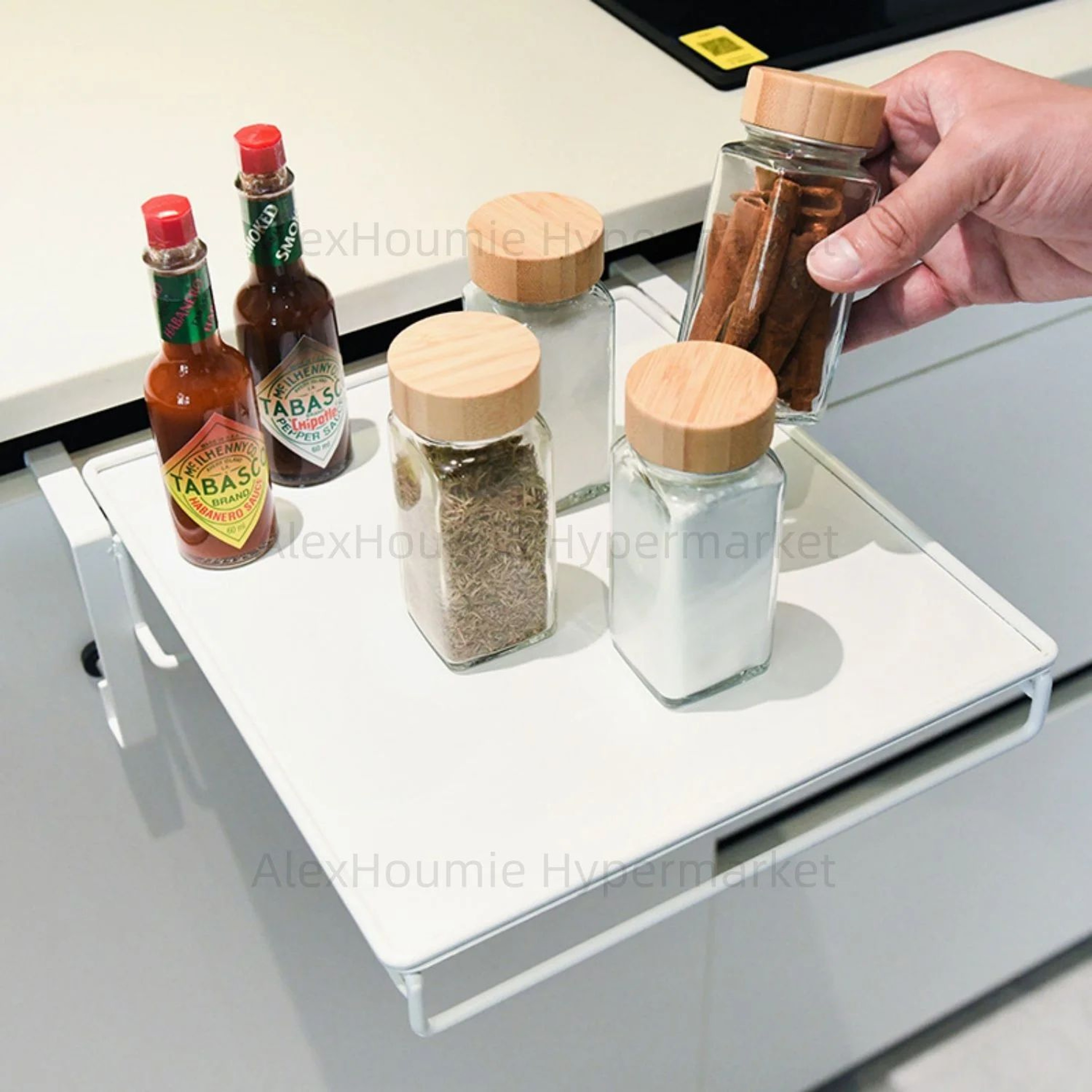 Foldable Stainless Steel Cabinet Organizer Shelf 5
