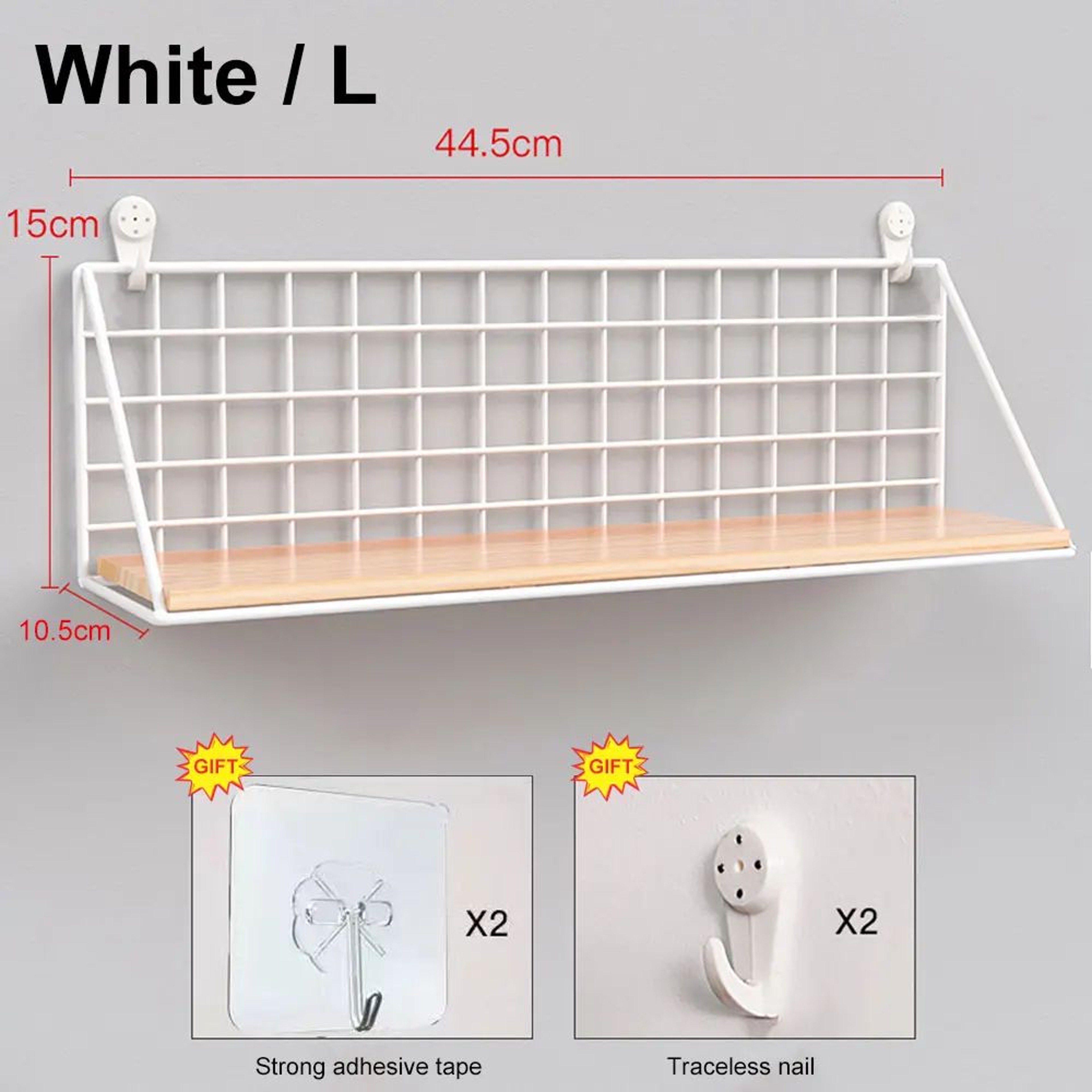 Wooden Wall Mounted Spice Rack Shelf 11