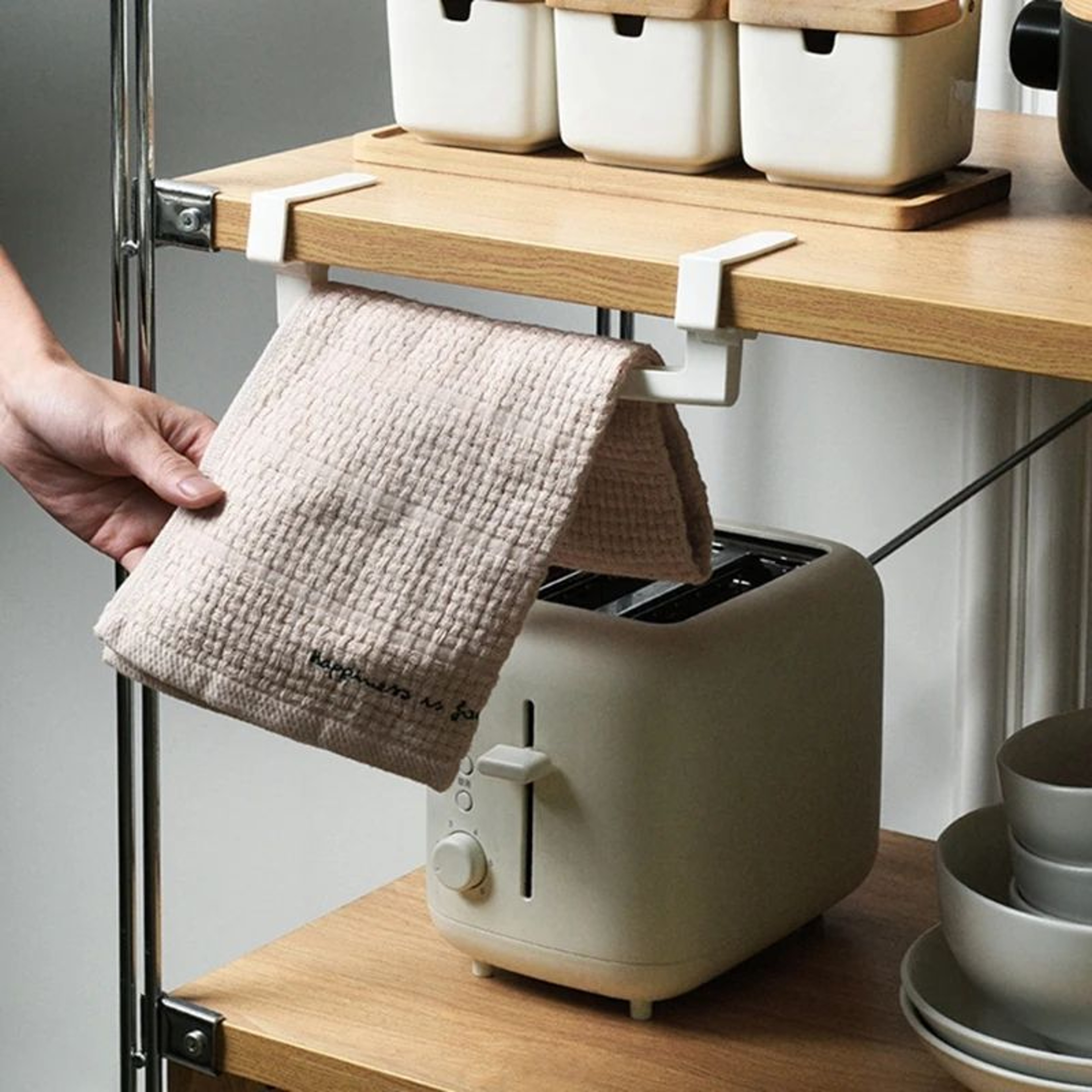 Over Cabinet Door Towel Rack Holder 1
