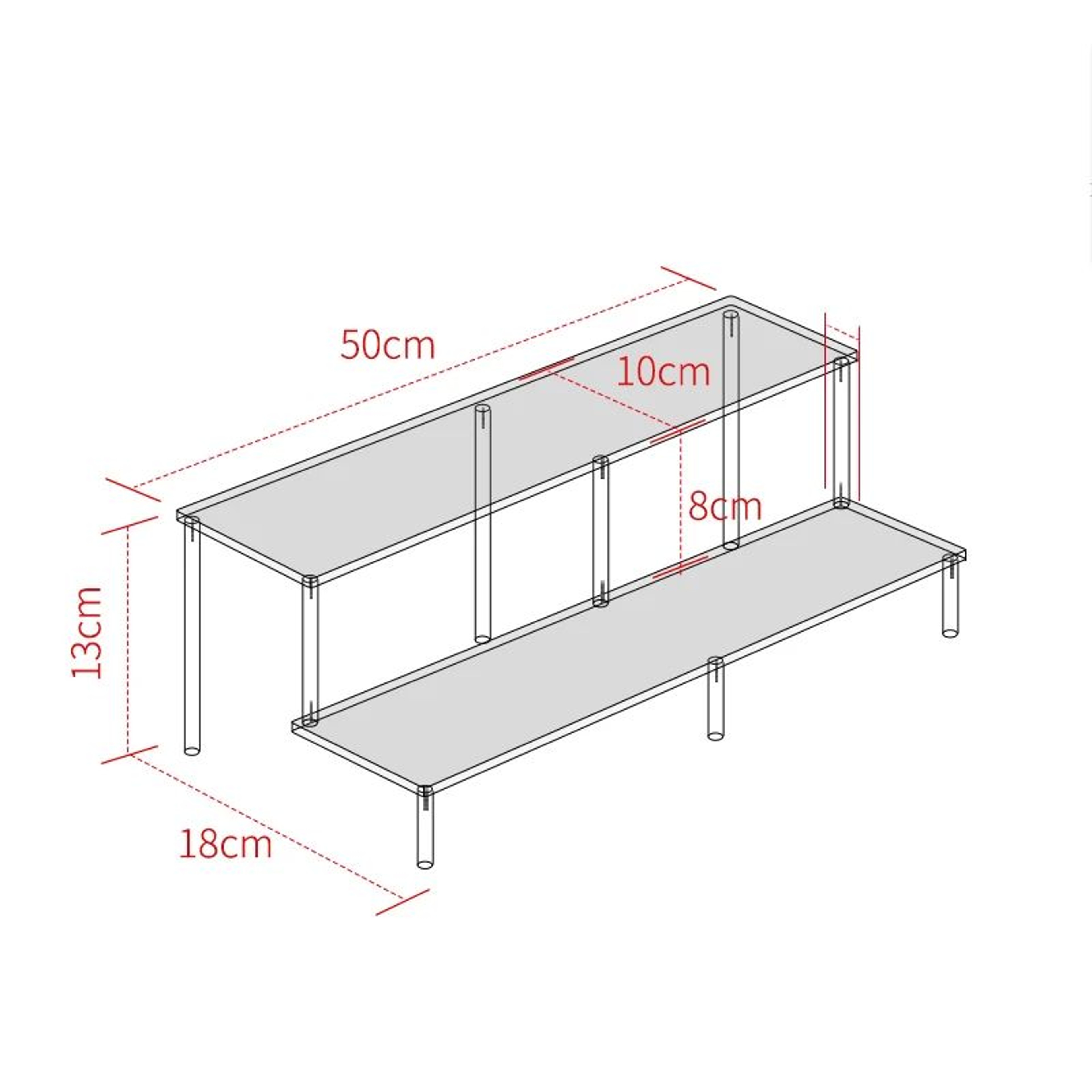 Clear Acrylic Multi Tier Display Riser Stand 17