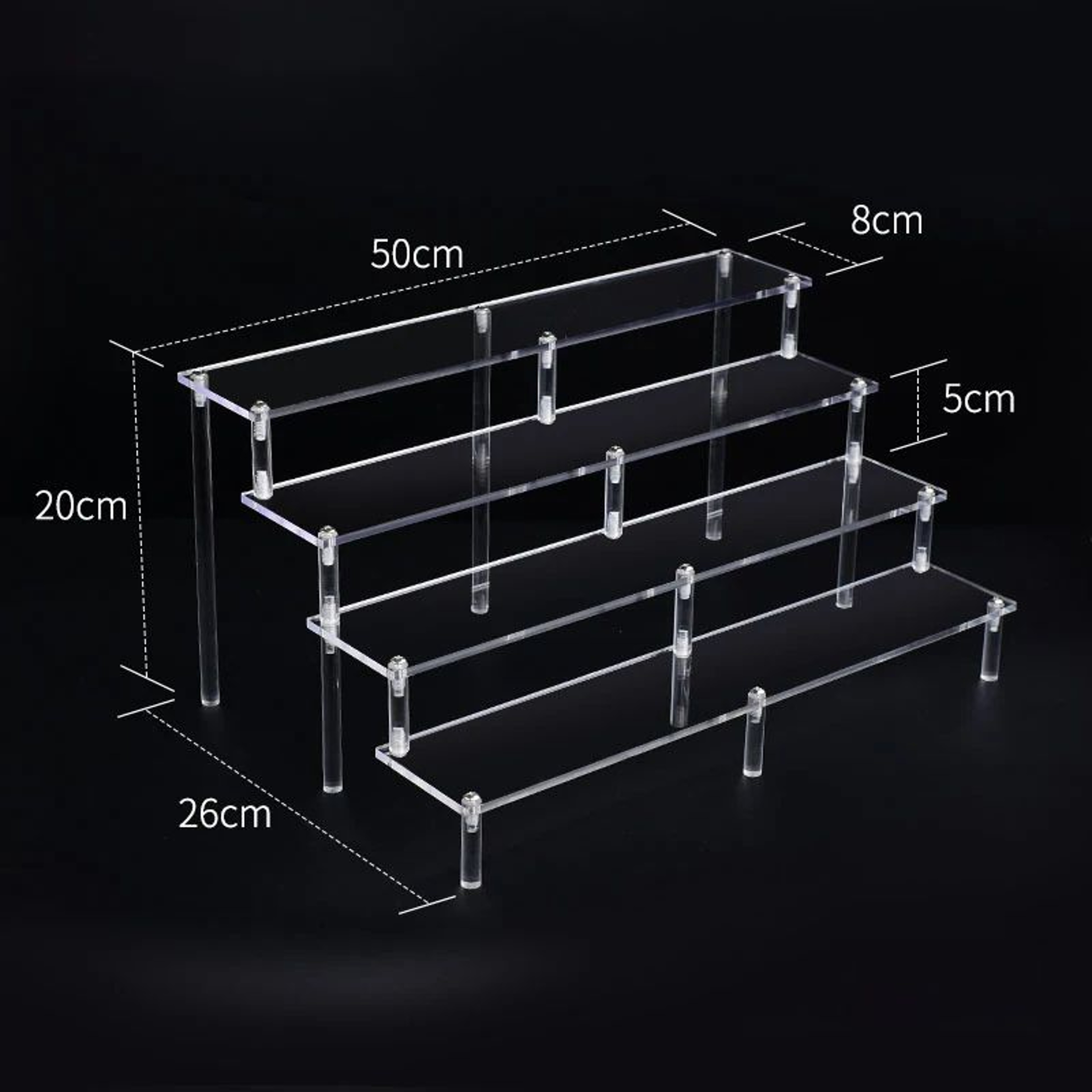 Clear Acrylic Multi Tier Display Riser Stand 7