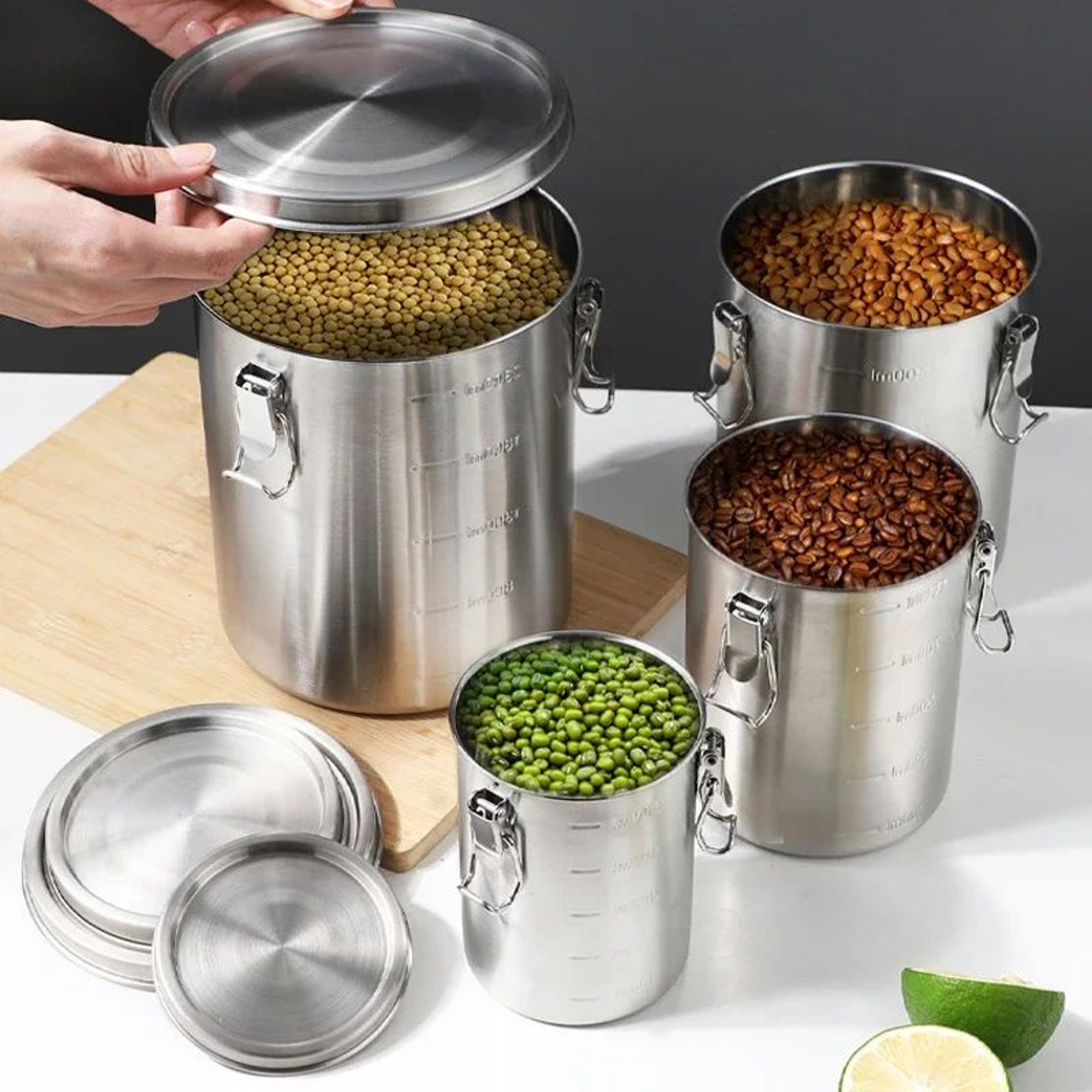 Stainless Steel Airtight Food Storage Canister 3