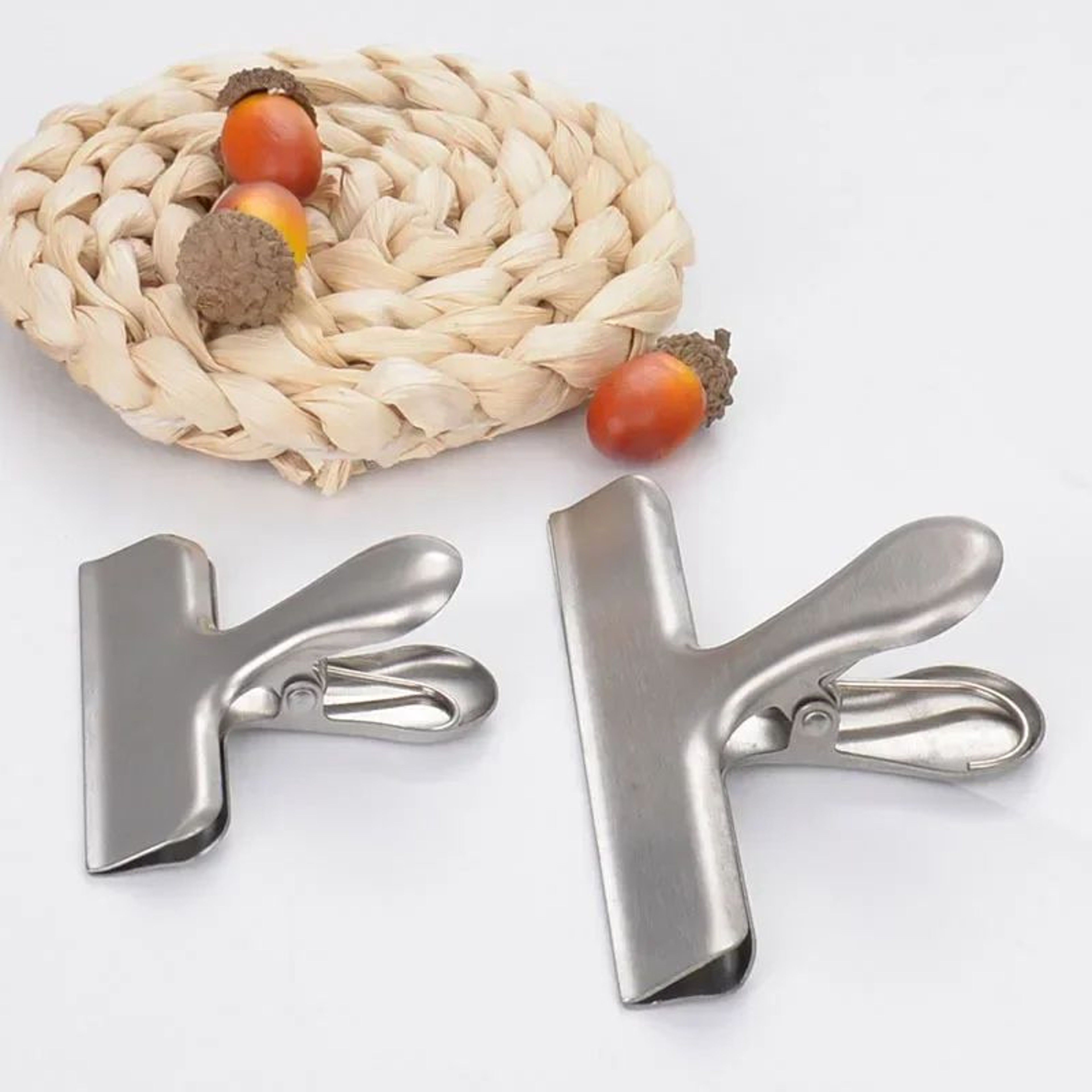 3 Piece Stainless Steel Food Bag Clips 2