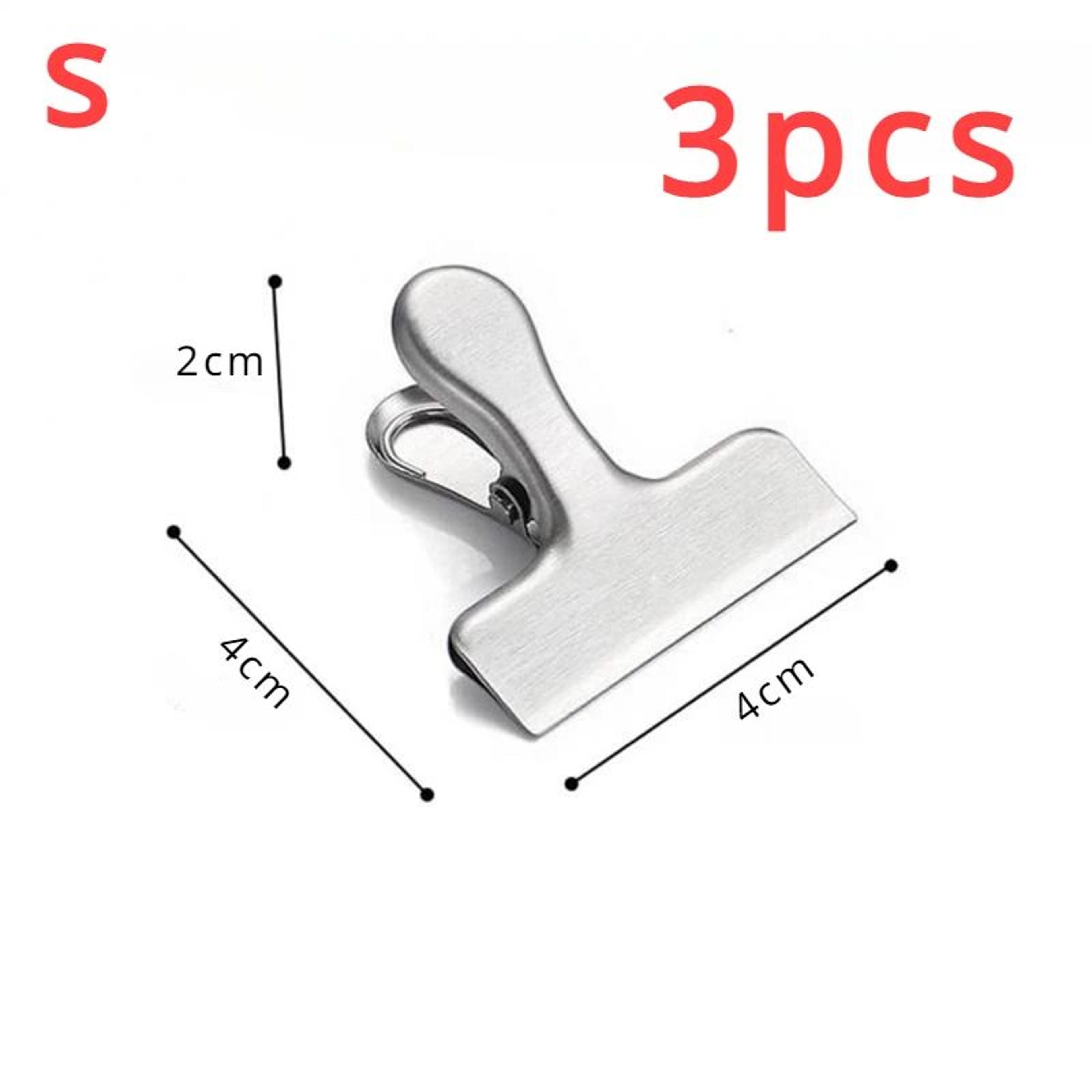 3 Piece Stainless Steel Food Bag Clips 6