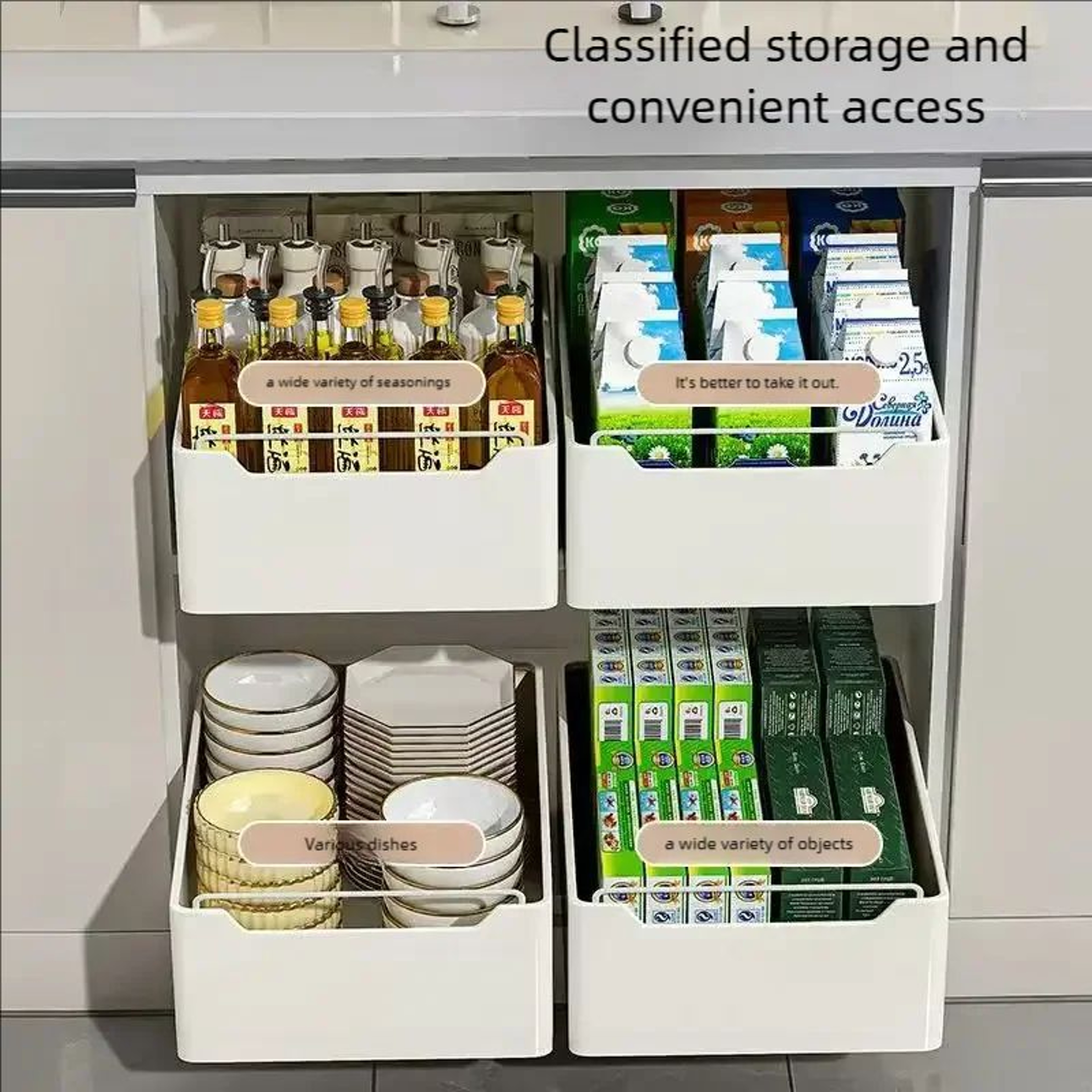 Pull Out Kitchen Cabinet Storage Organizer Rack 2