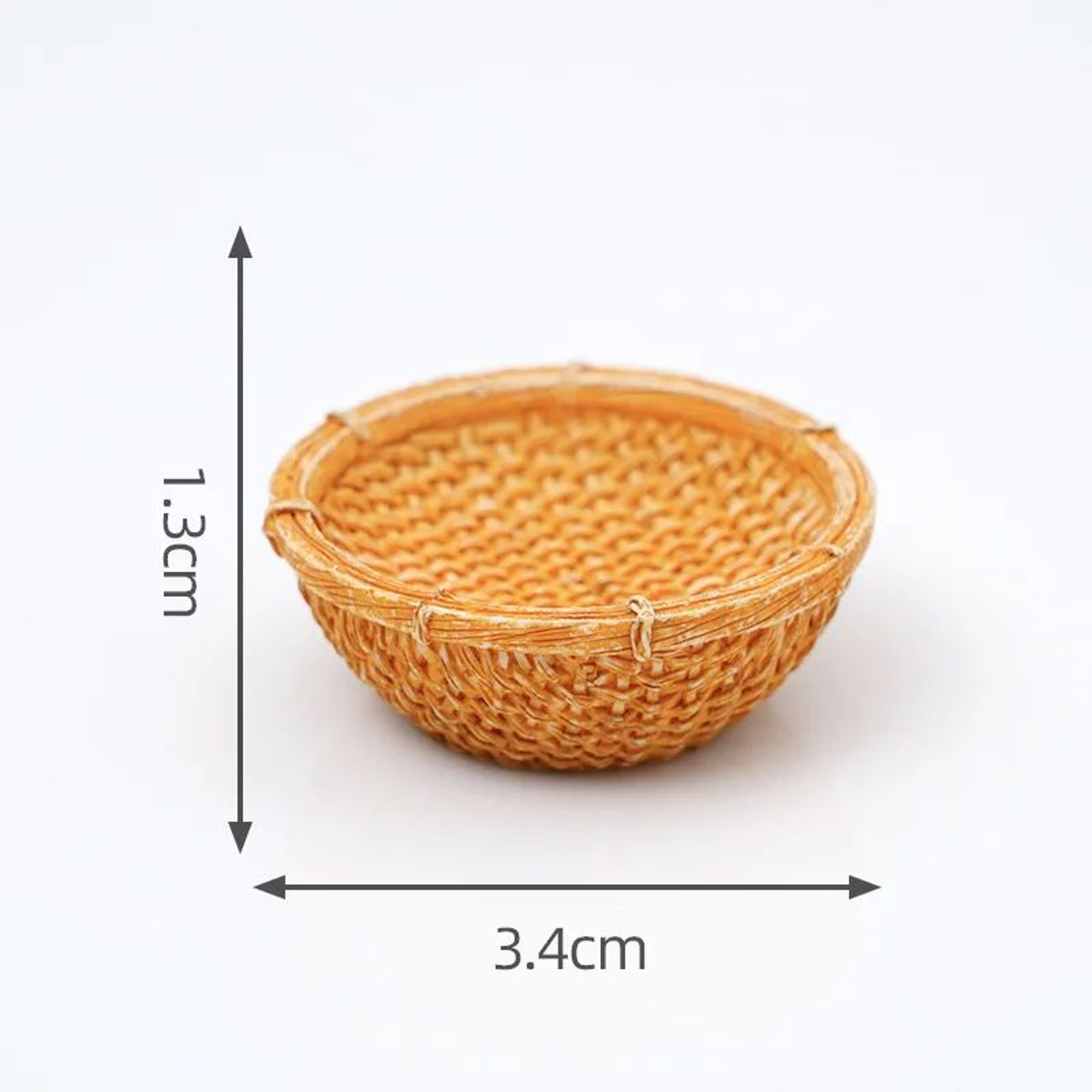 Mini Simulated Rattan Basket Dollhouse Decoration 10