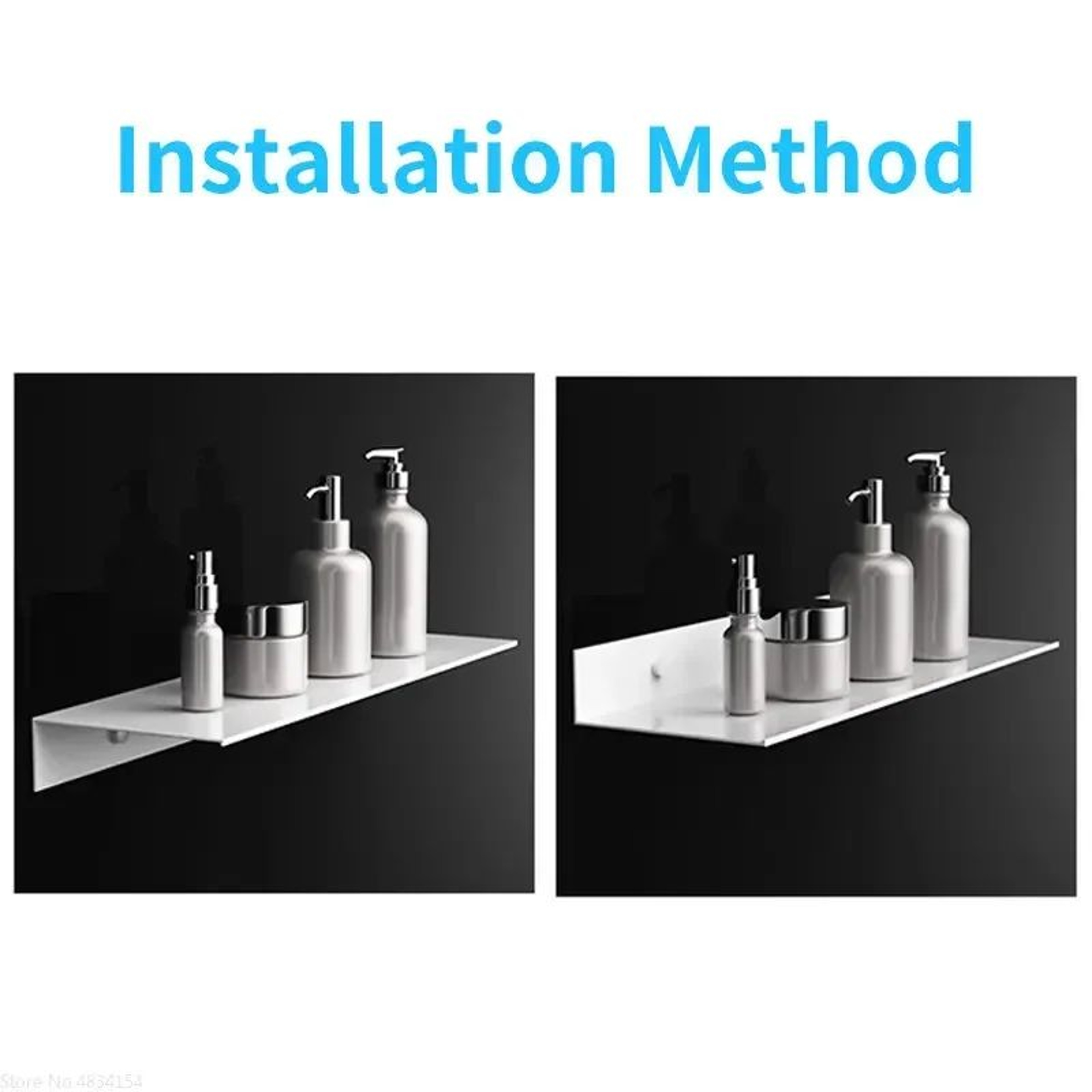No Drill Wall Mounted Storage Shelf 4