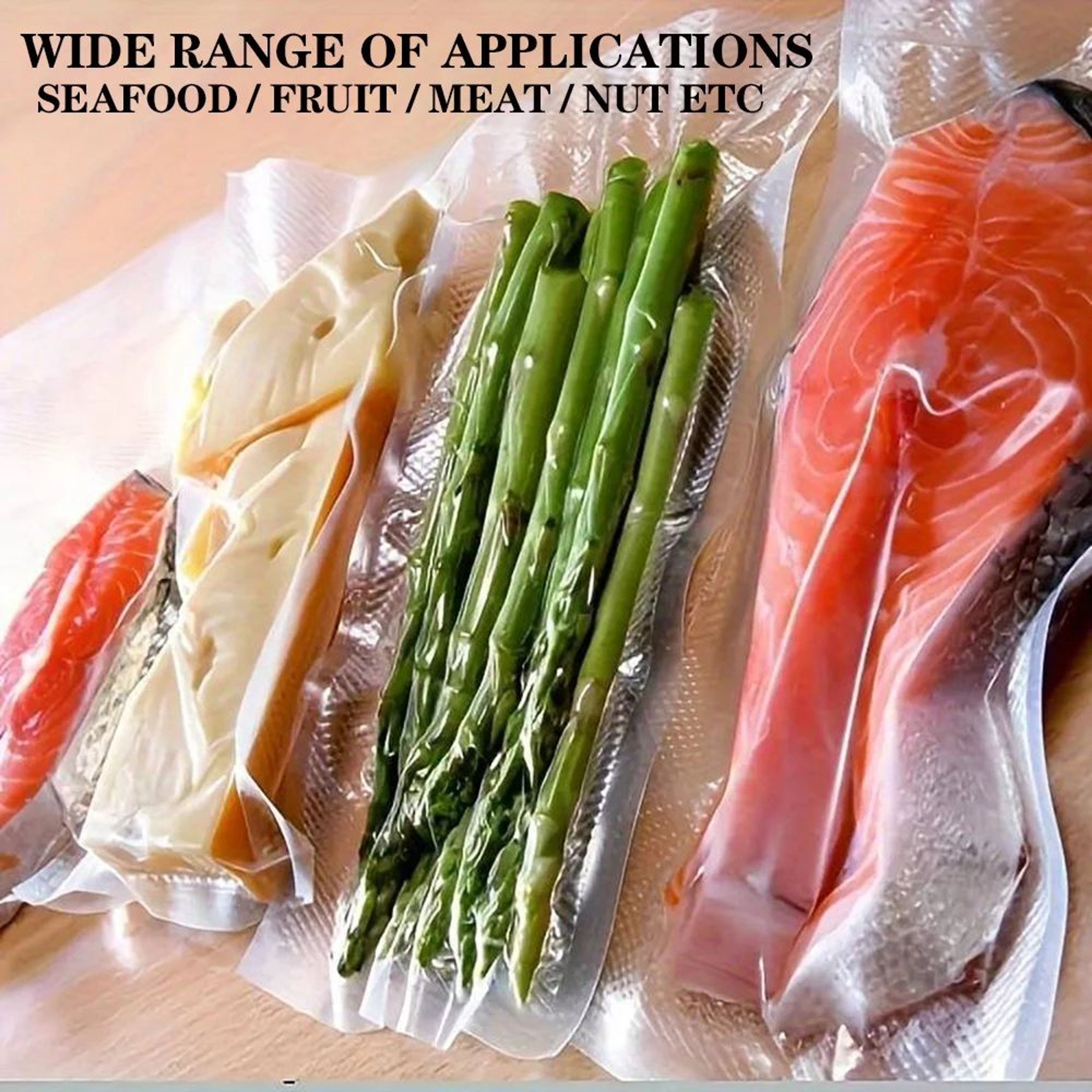 100 Pack Vacuum Sealer Food Storage Bags 3