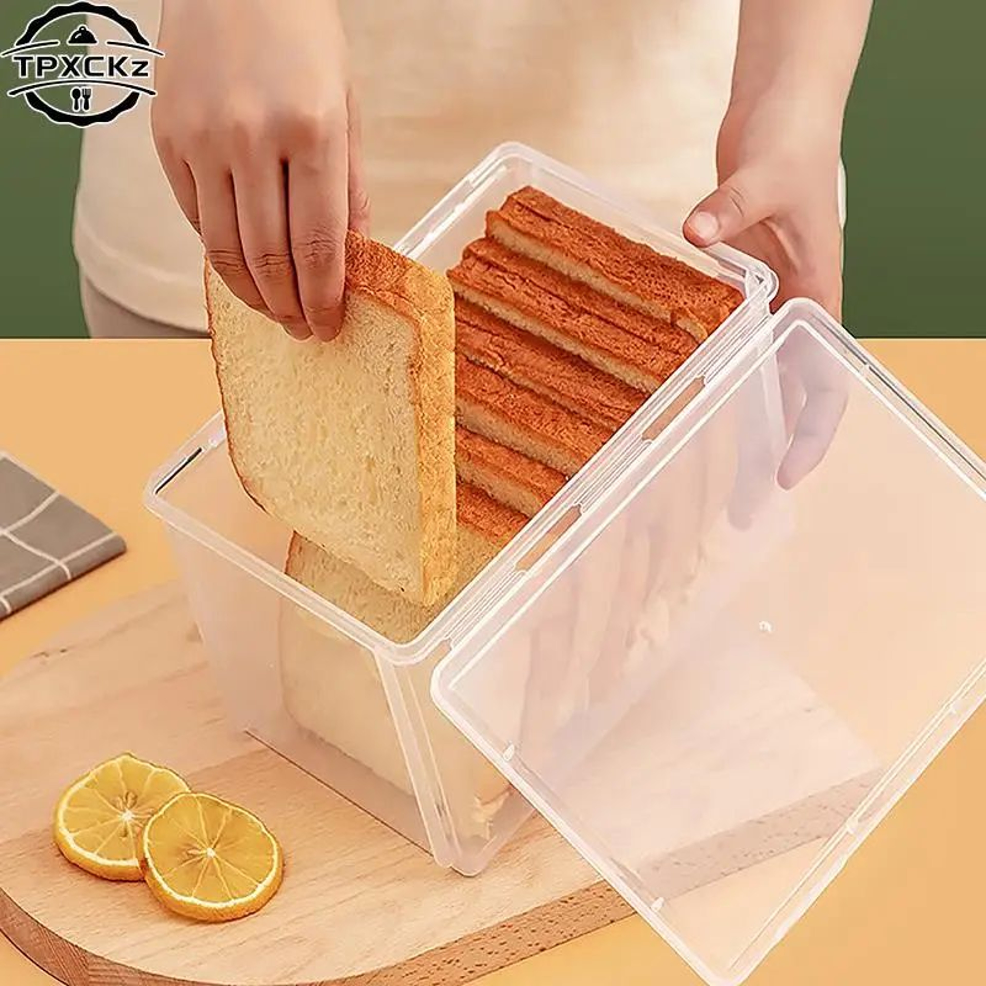 Airtight Bread Storage Container With Clear Lid 2
