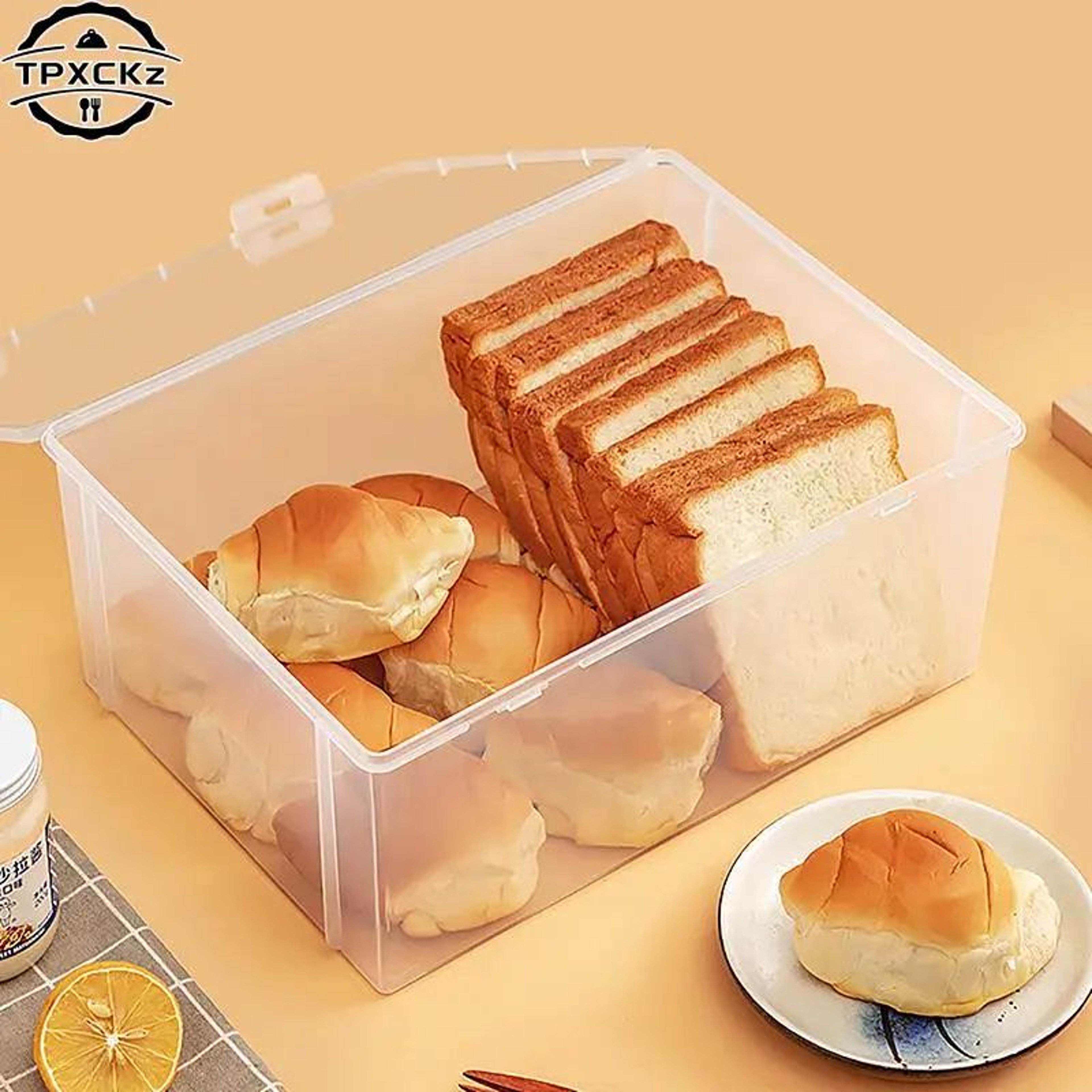 Airtight Bread Storage Container With Clear Lid 3