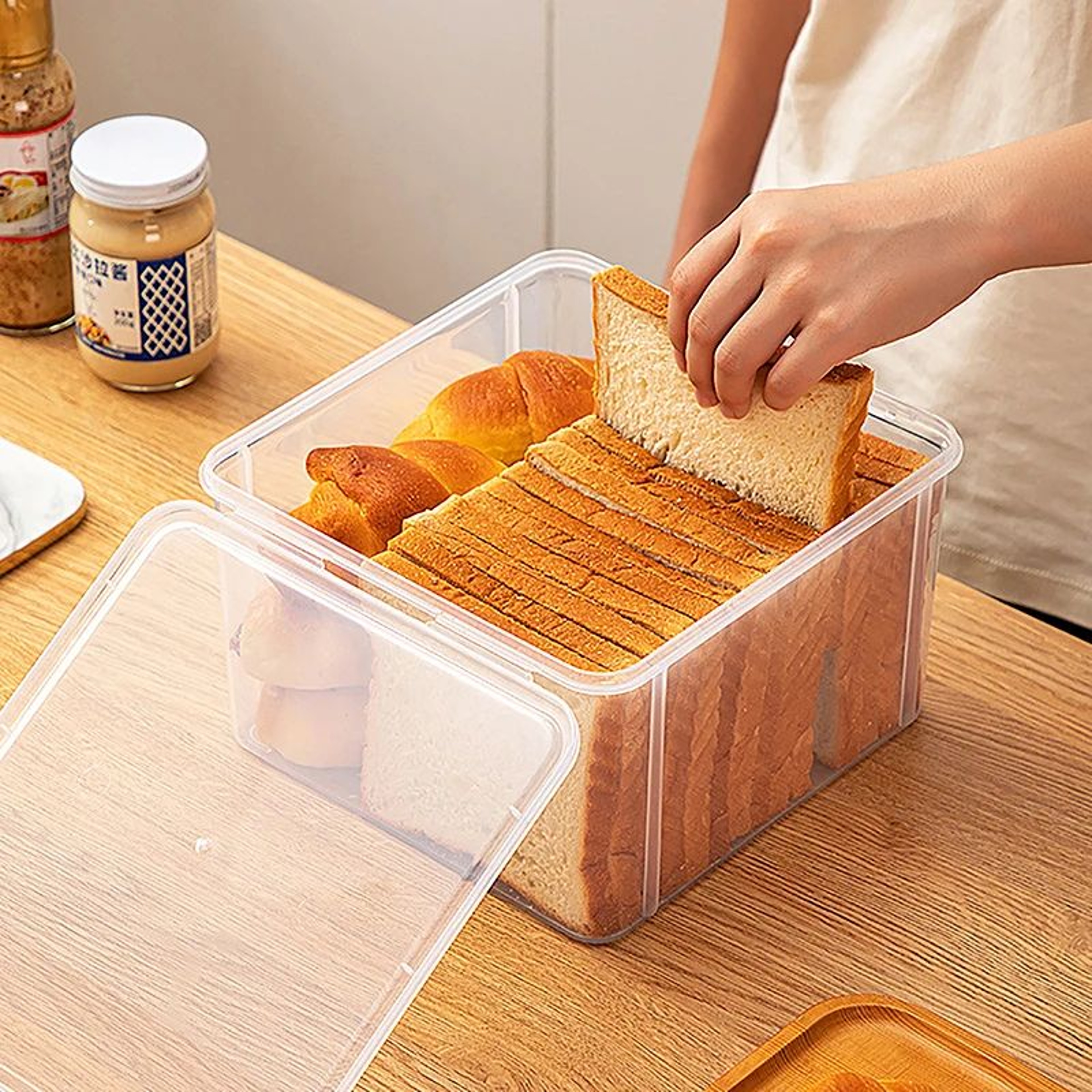 Airtight Bread Storage Container With Clear Lid 8