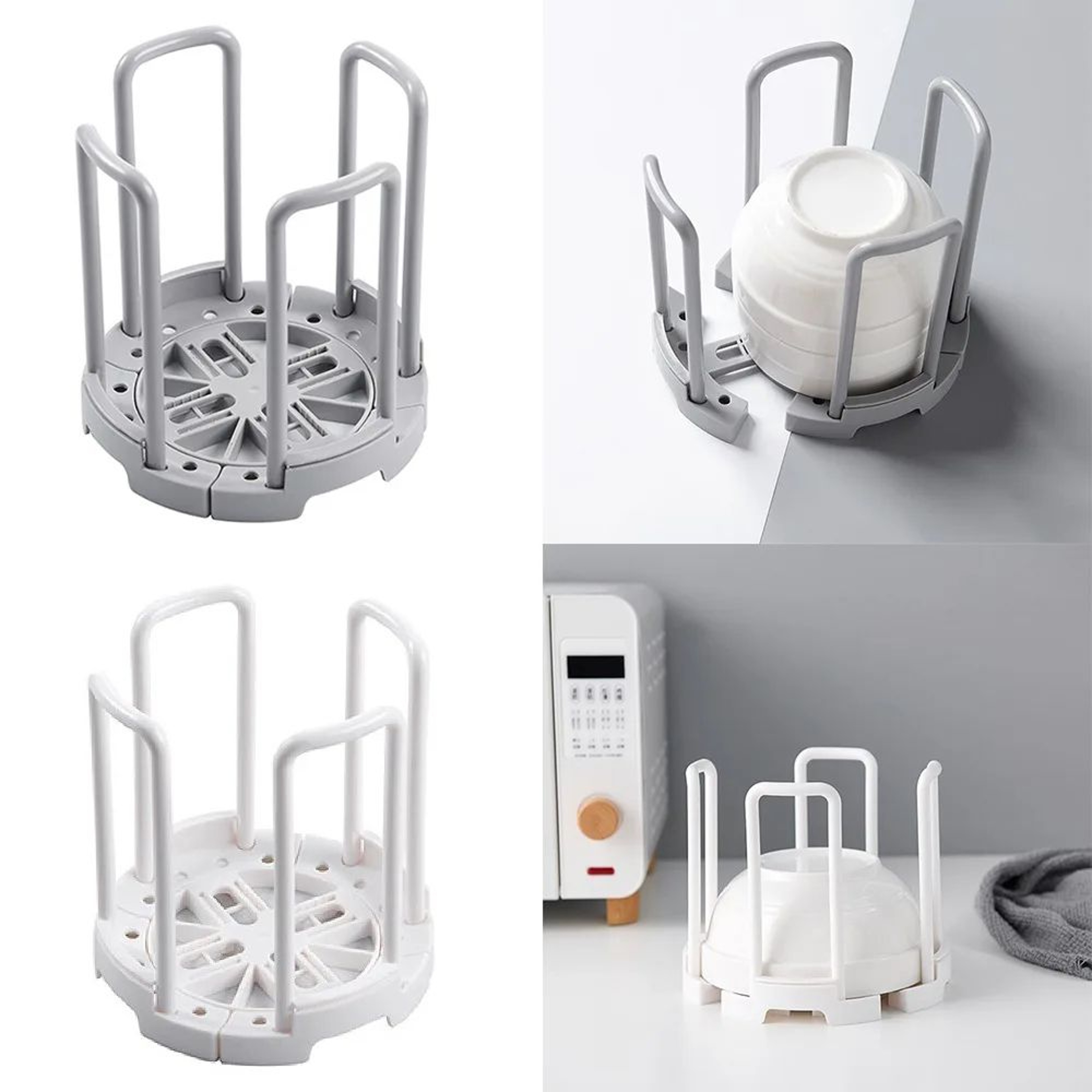 Retractable Kitchen Bowl Drain Storage Rack 3