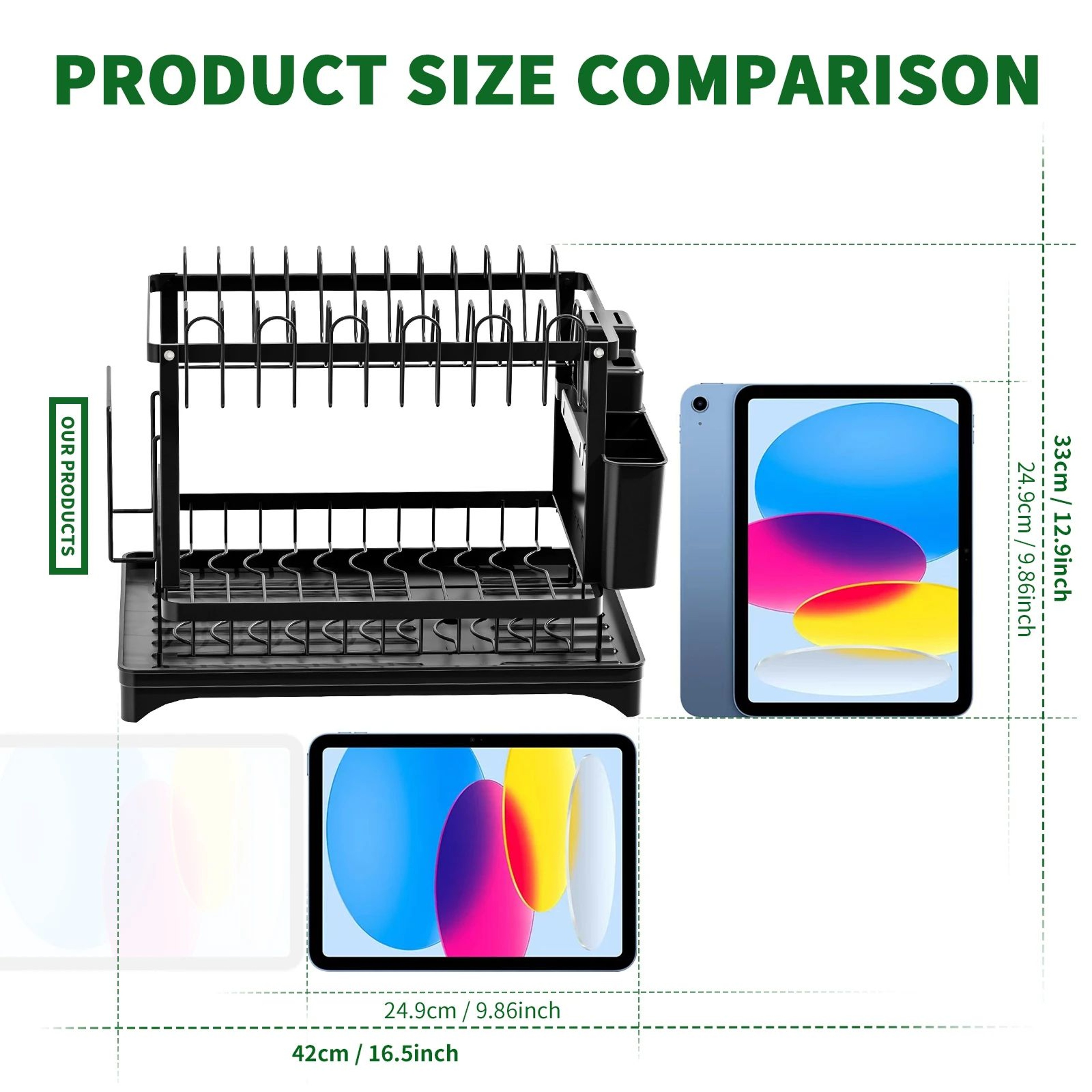 2 Tier Large Capacity Hanging Wire Storage Basket 3