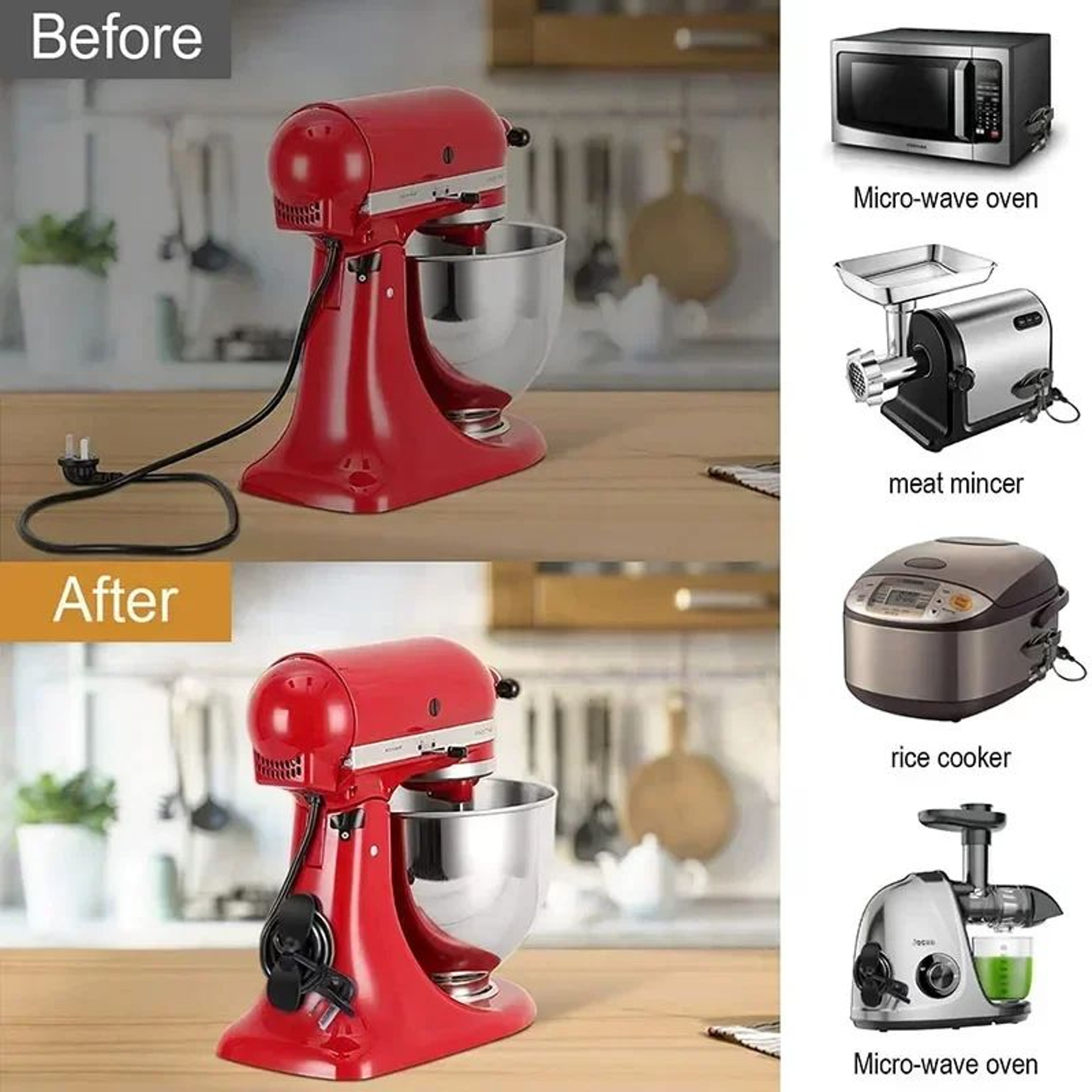Self Adhesive Cord Winder Organizer For Kitchen Appliances 3