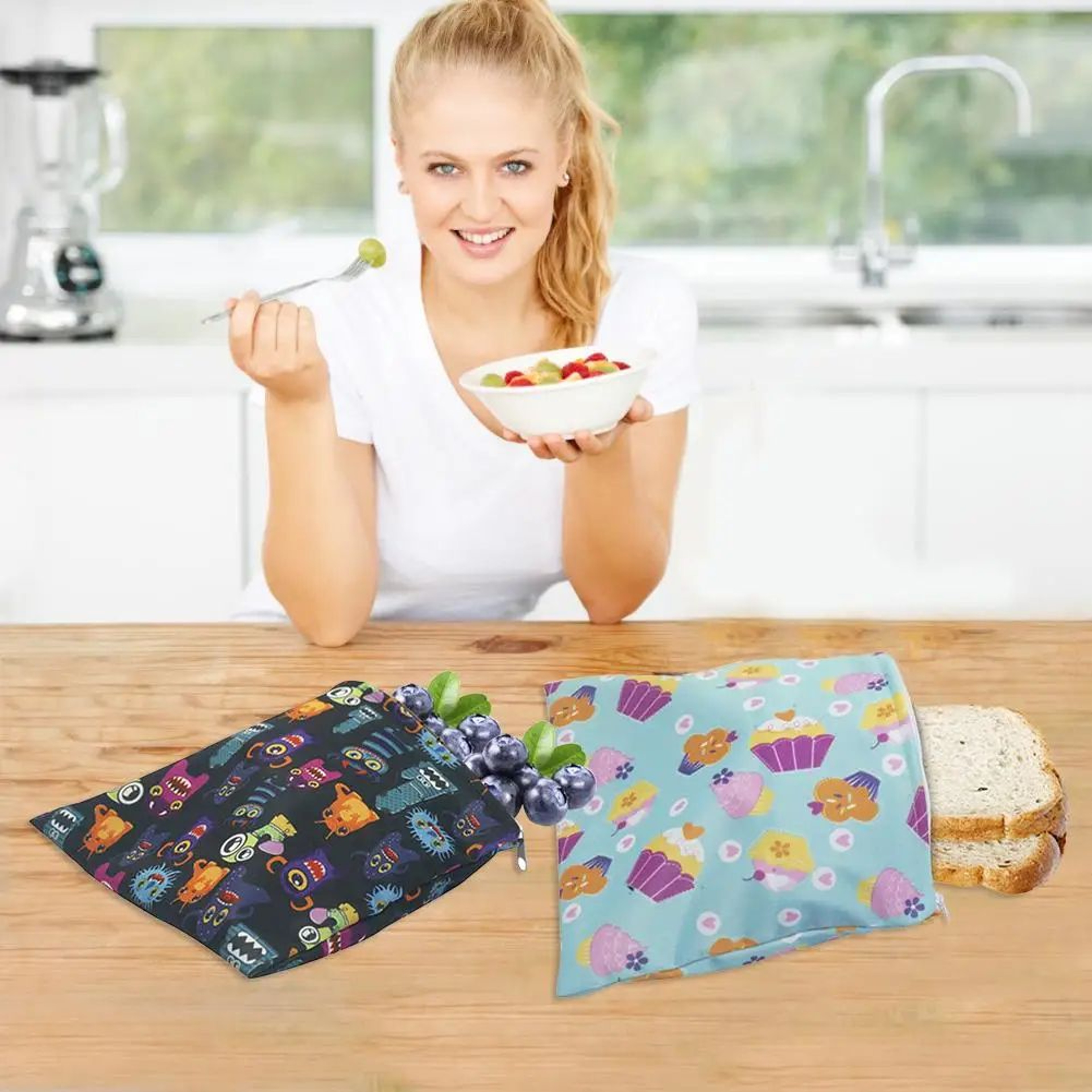 Reusable Leakproof Food Storage Bags Set 4