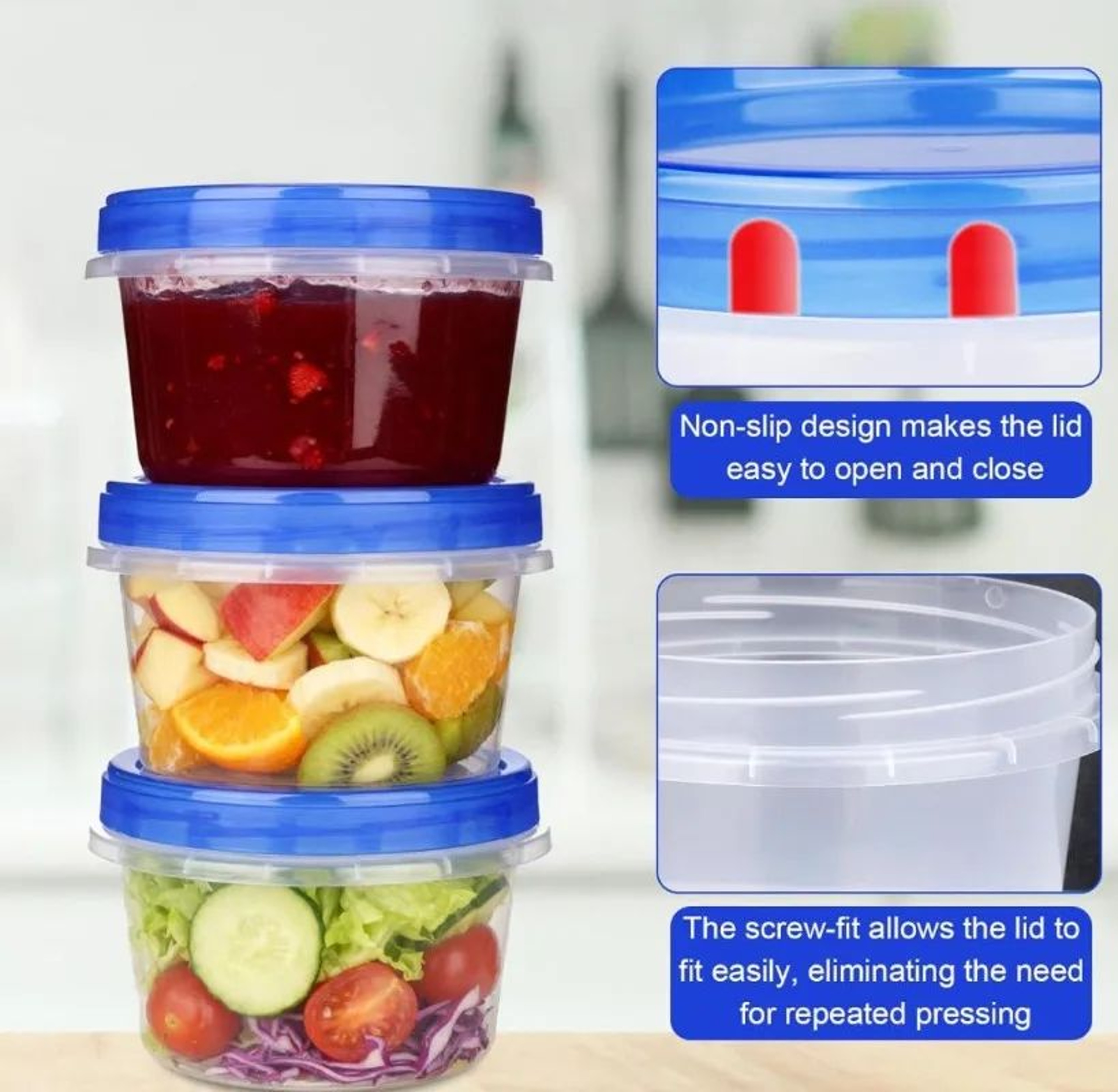 Vacuum Seal Food Storage Container With Twist Lock Lid 3