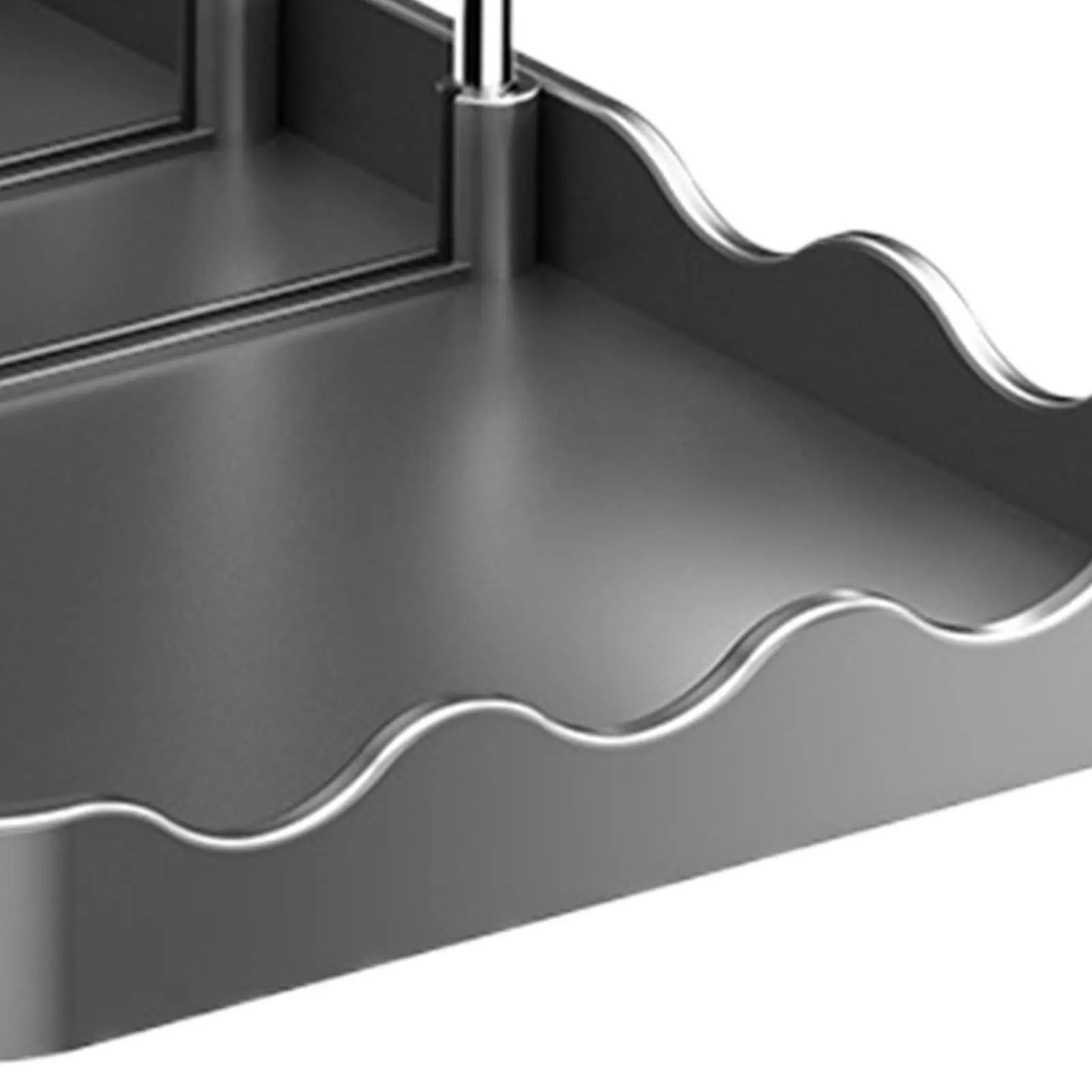 Double Layer Pot Lid Organizer Rack With Drain Tray 12