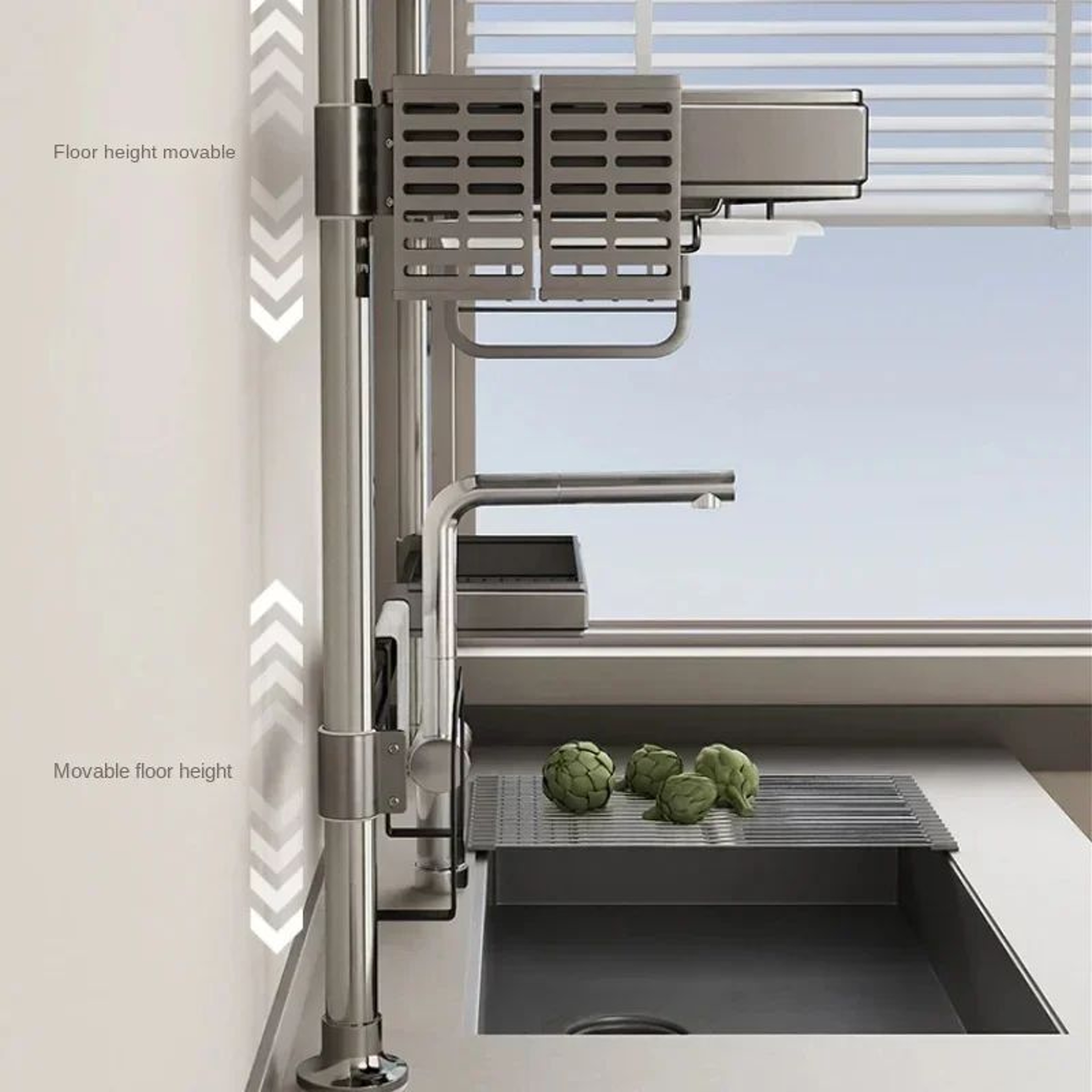 Kitchen Sink Storage And Drain Rack Organizer 4