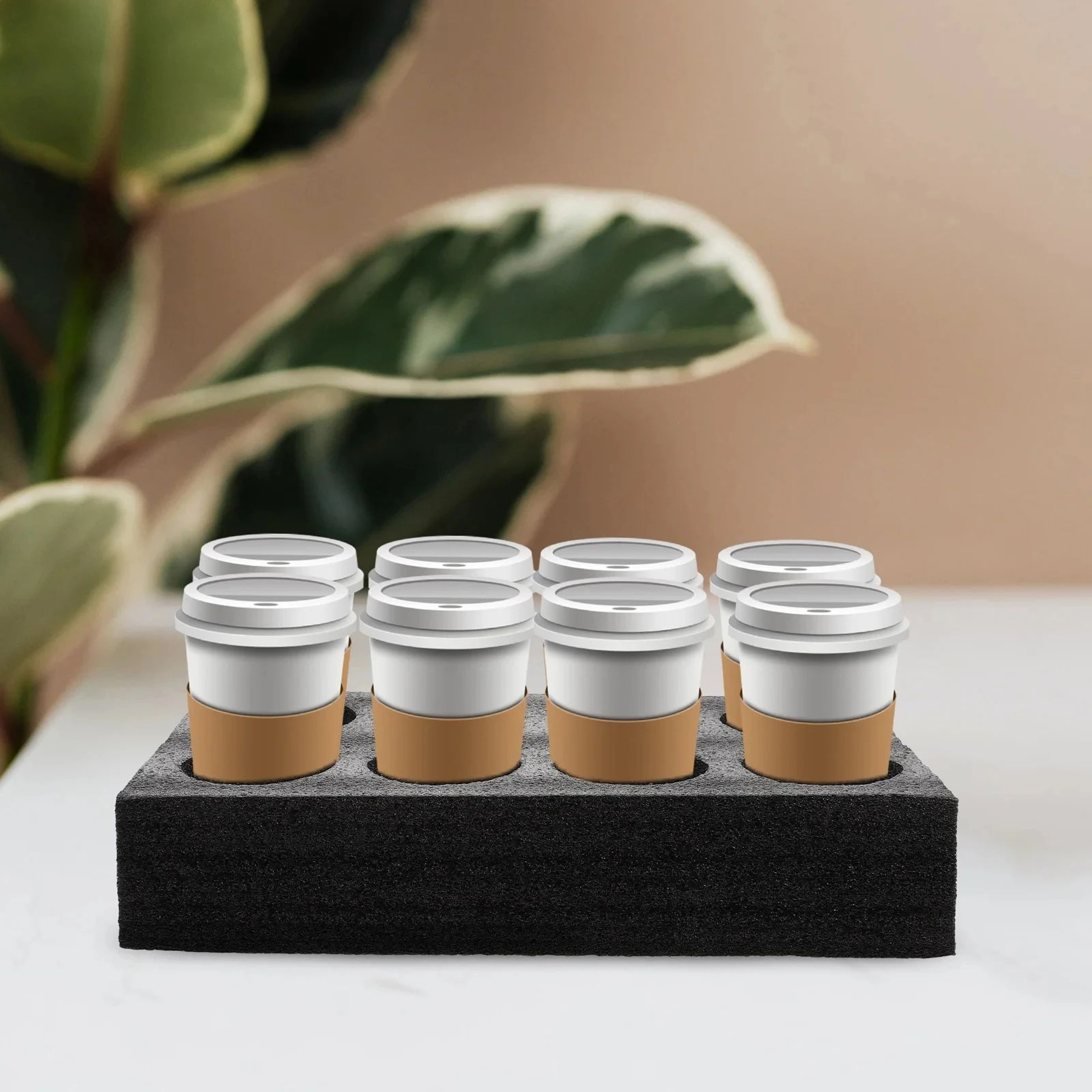 Disposable Coffee Cup Carrier Tray Holder 2