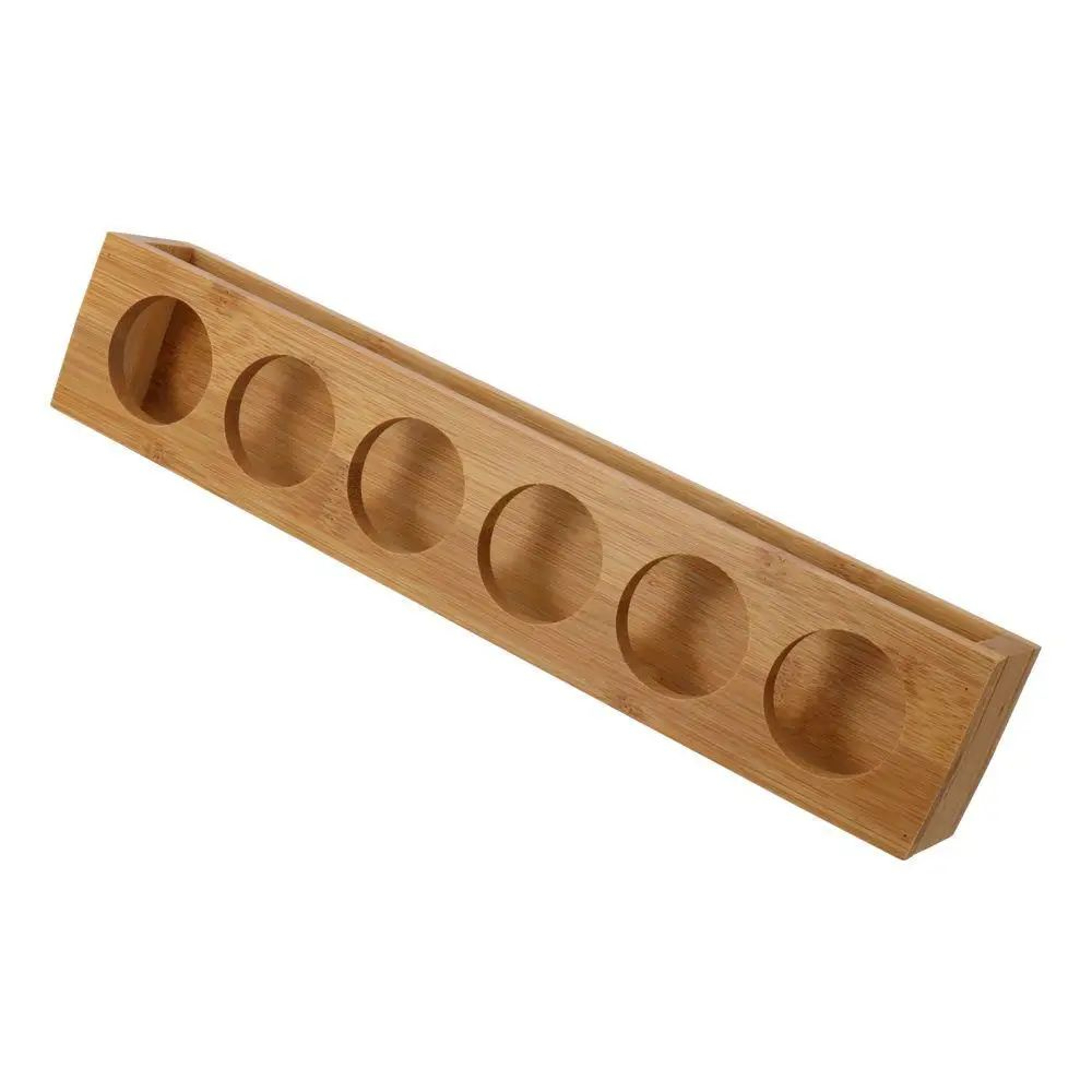 Bamboo Shot Glass Holder Tray With 6 Slots 7