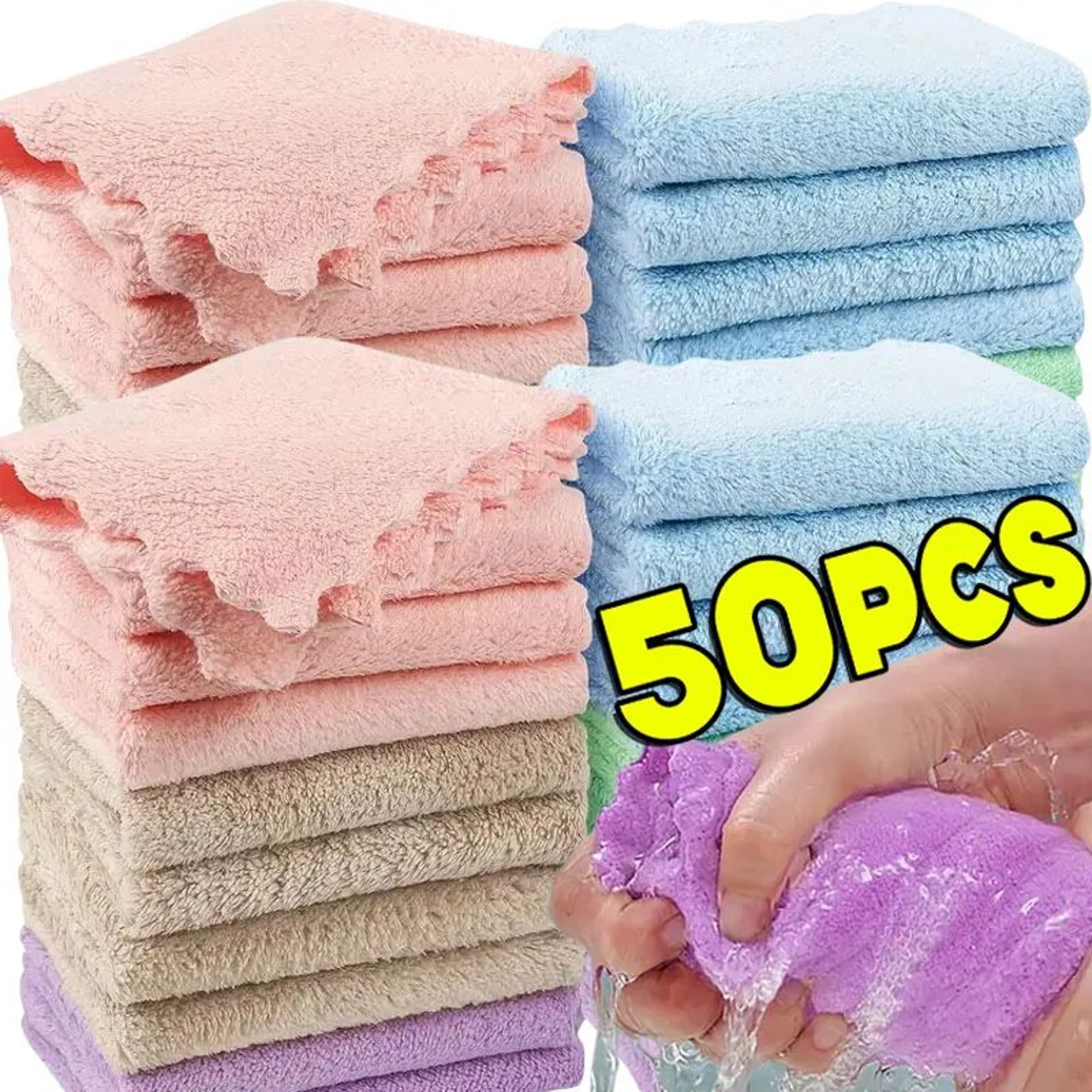 Soft Coral Fleece Hand And Face Towels 0