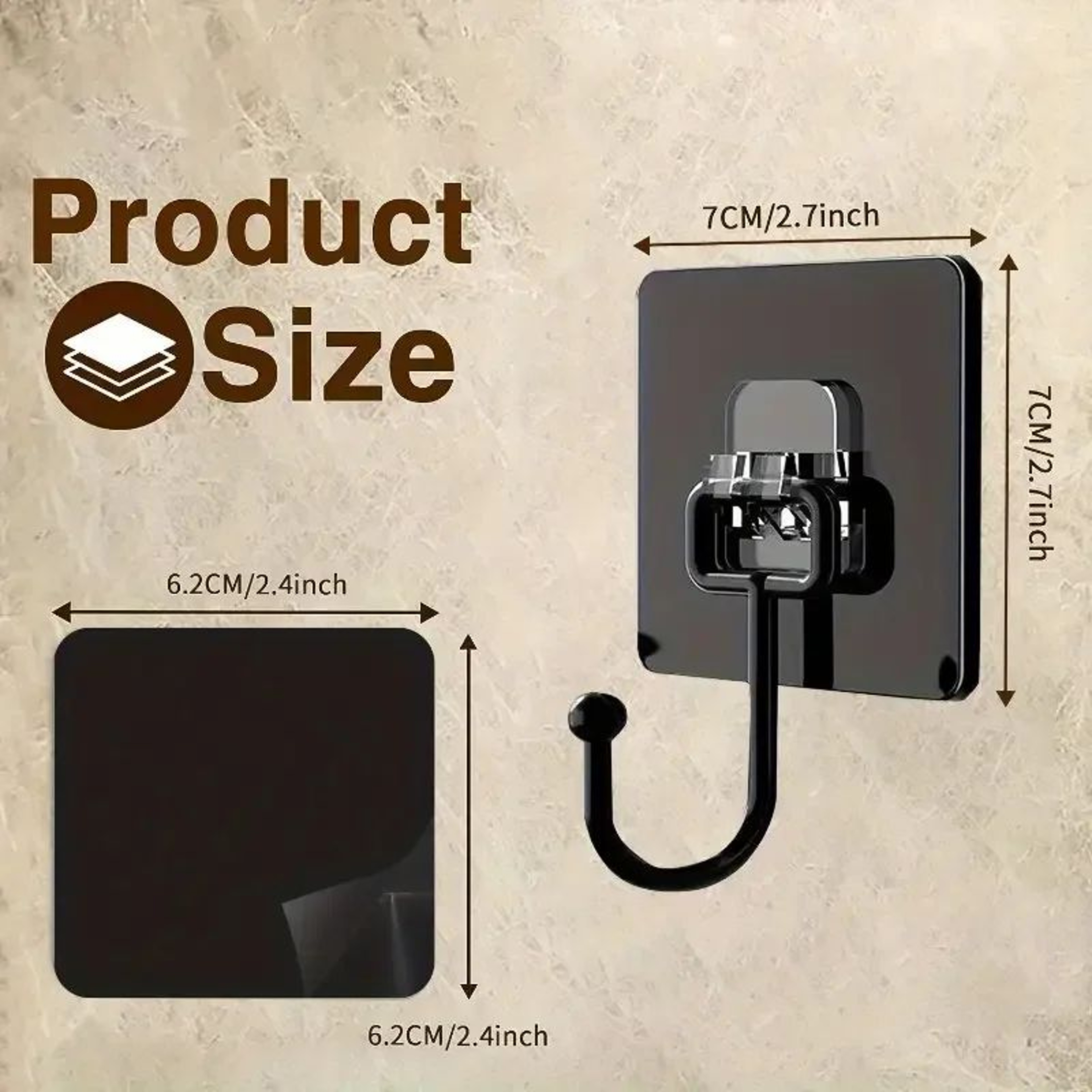 Self Adhesive No Trace Wall Hooks Set 8