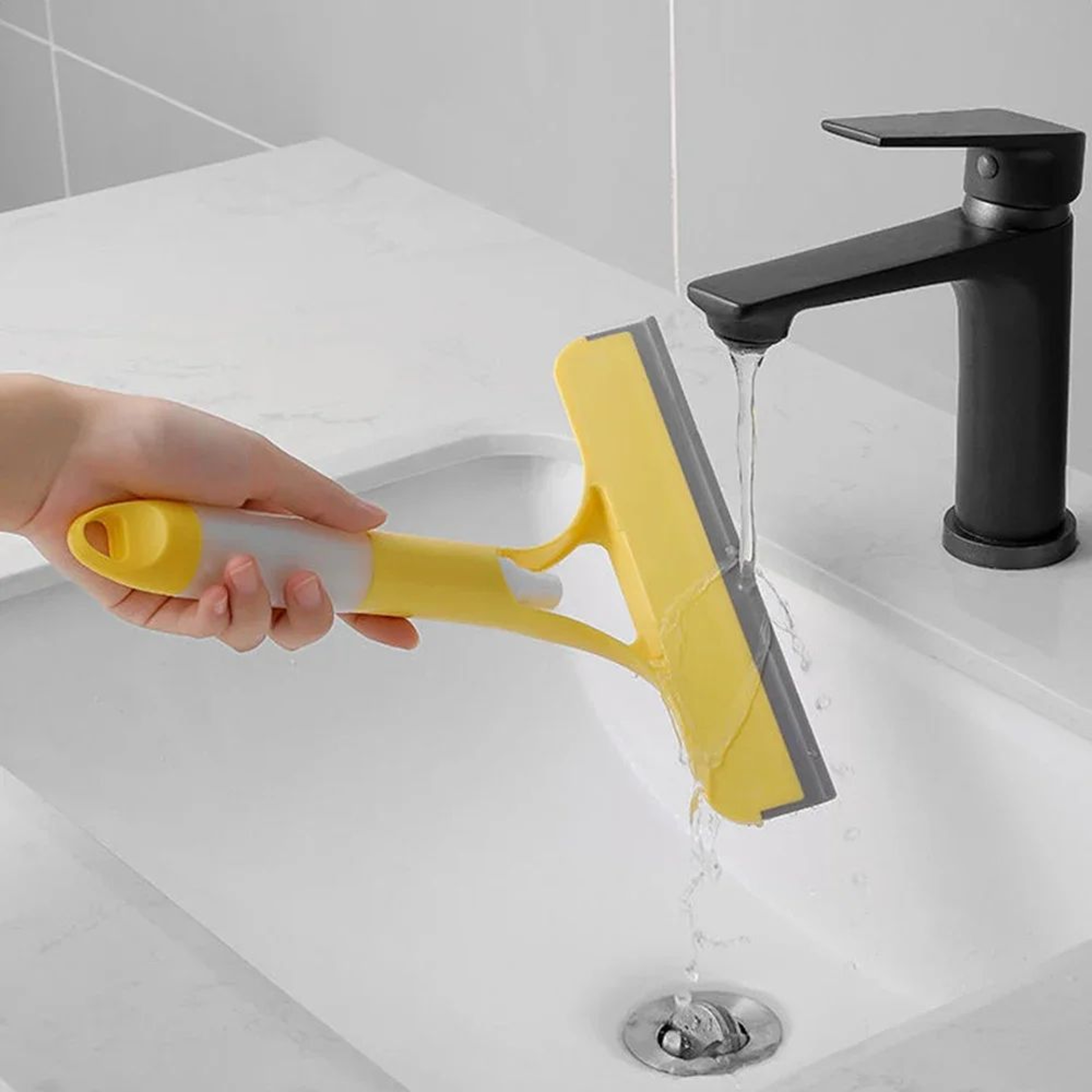 3 In 1 Window Cleaning Spray Squeegee With Microfiber Scrubber 7