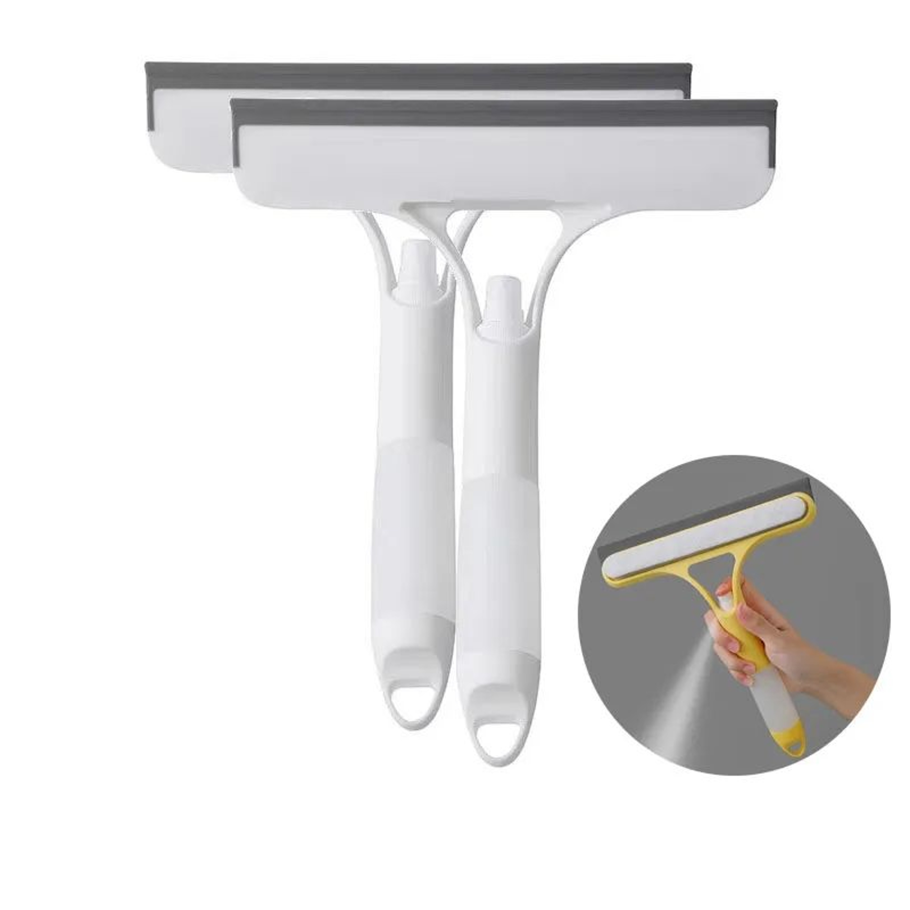 3 In 1 Window Cleaning Spray Squeegee With Microfiber Scrubber 13