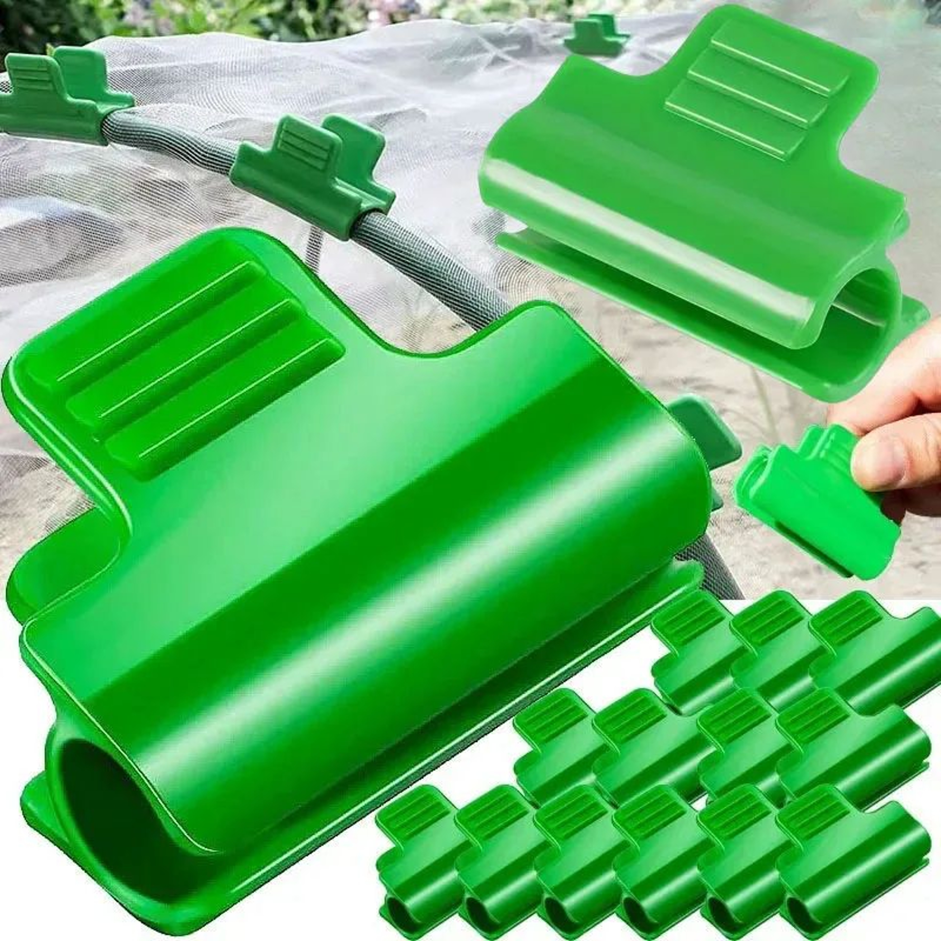Garden Tunnel Hoop Clamps For Greenhouse Support 0