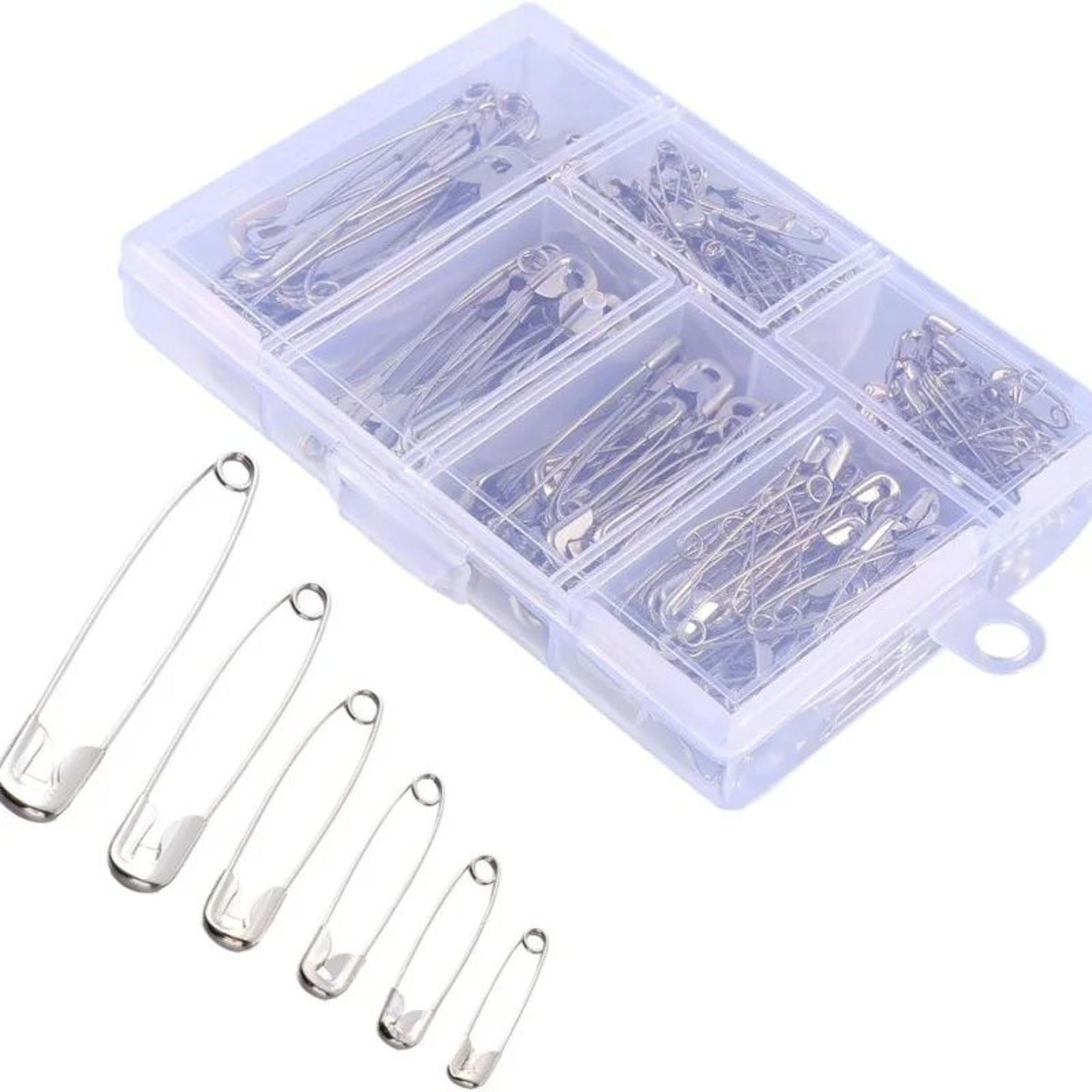 250PCS Stainless Steel Safety Pins Assortment Set 6