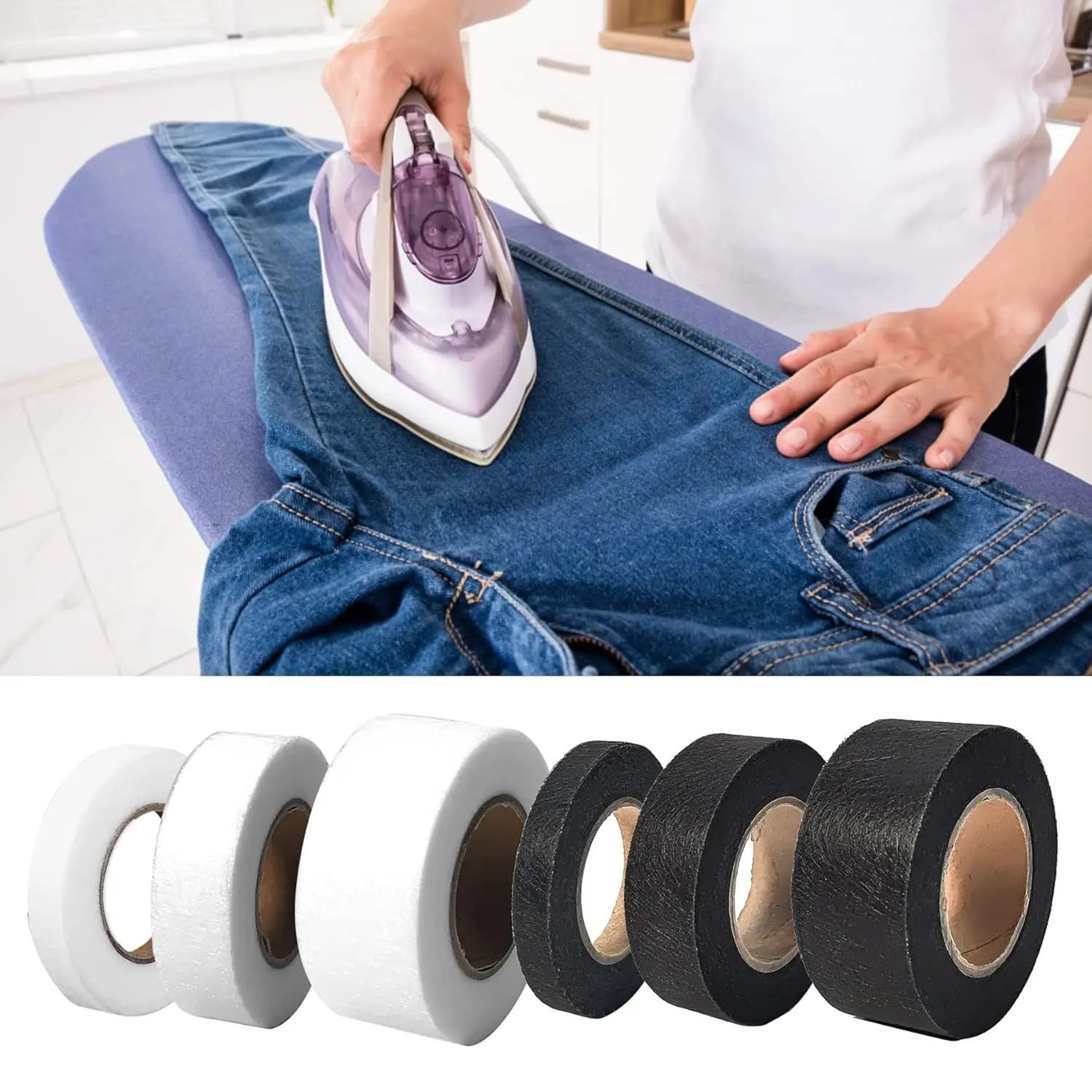 Iron On Hemming Tape Double Sided Fabric Adhesive 7