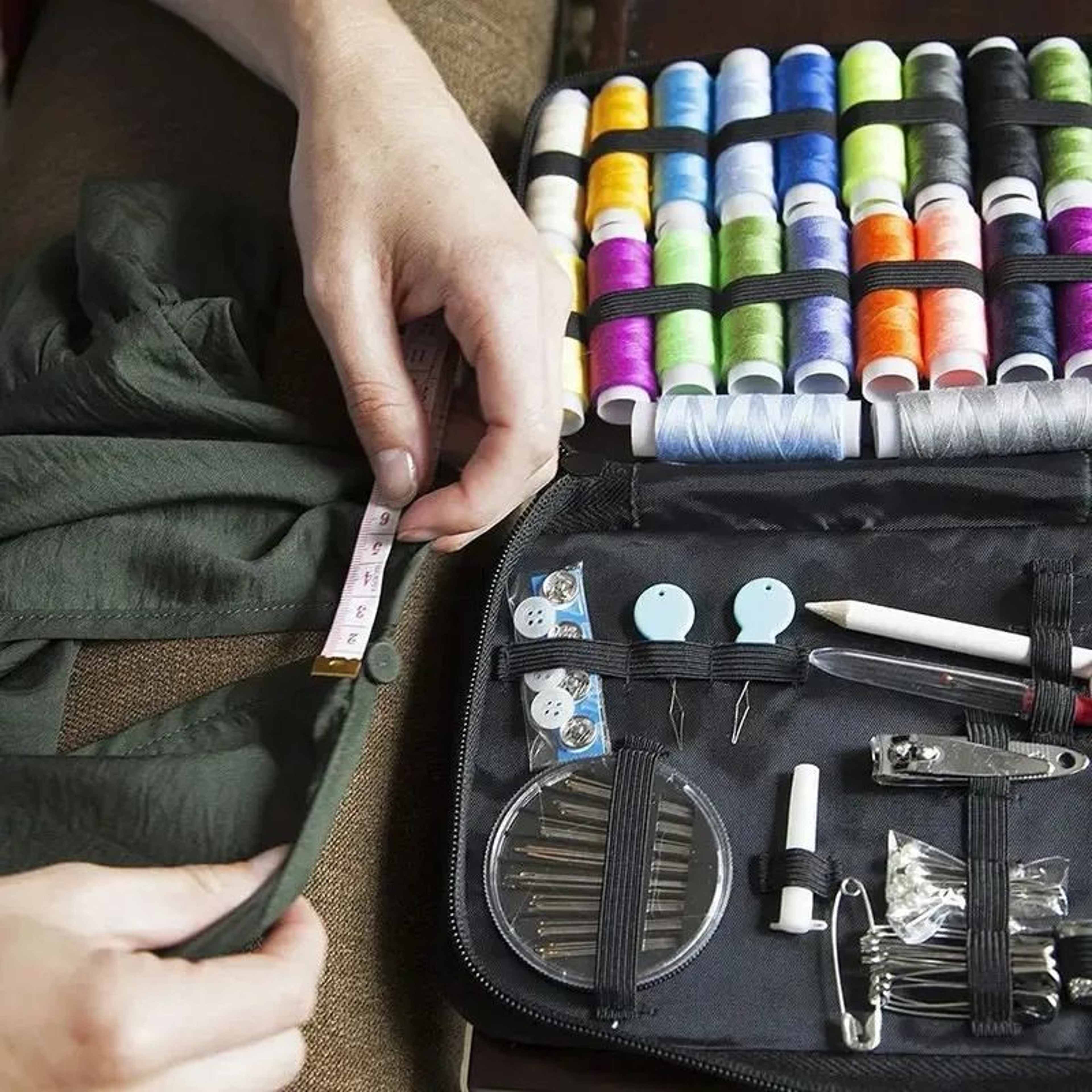 Portable Sewing Kit With Case Travel Sewing Supplies 4