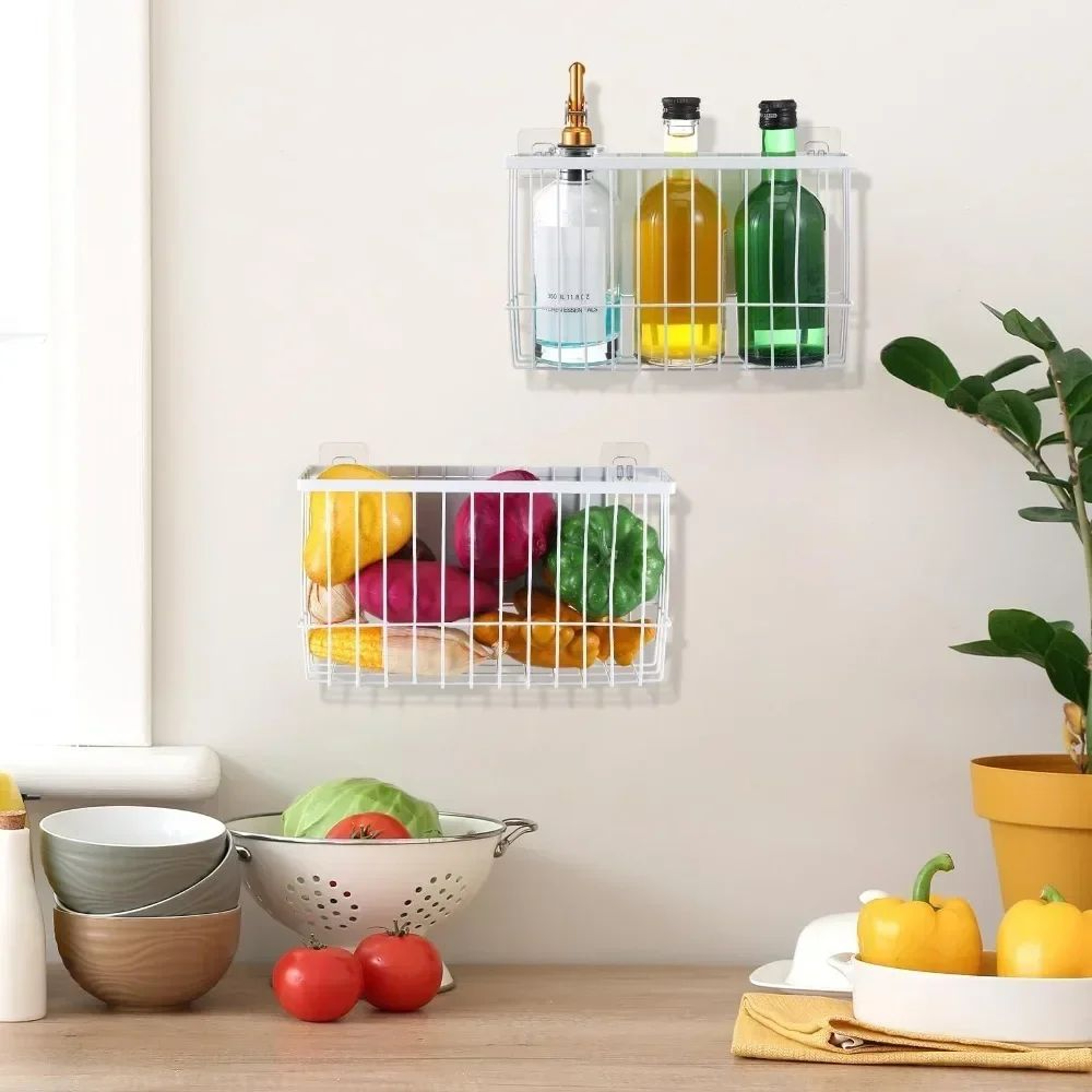 Magnetic Refrigerator Storage Rack Wall Mounted Shelf 3