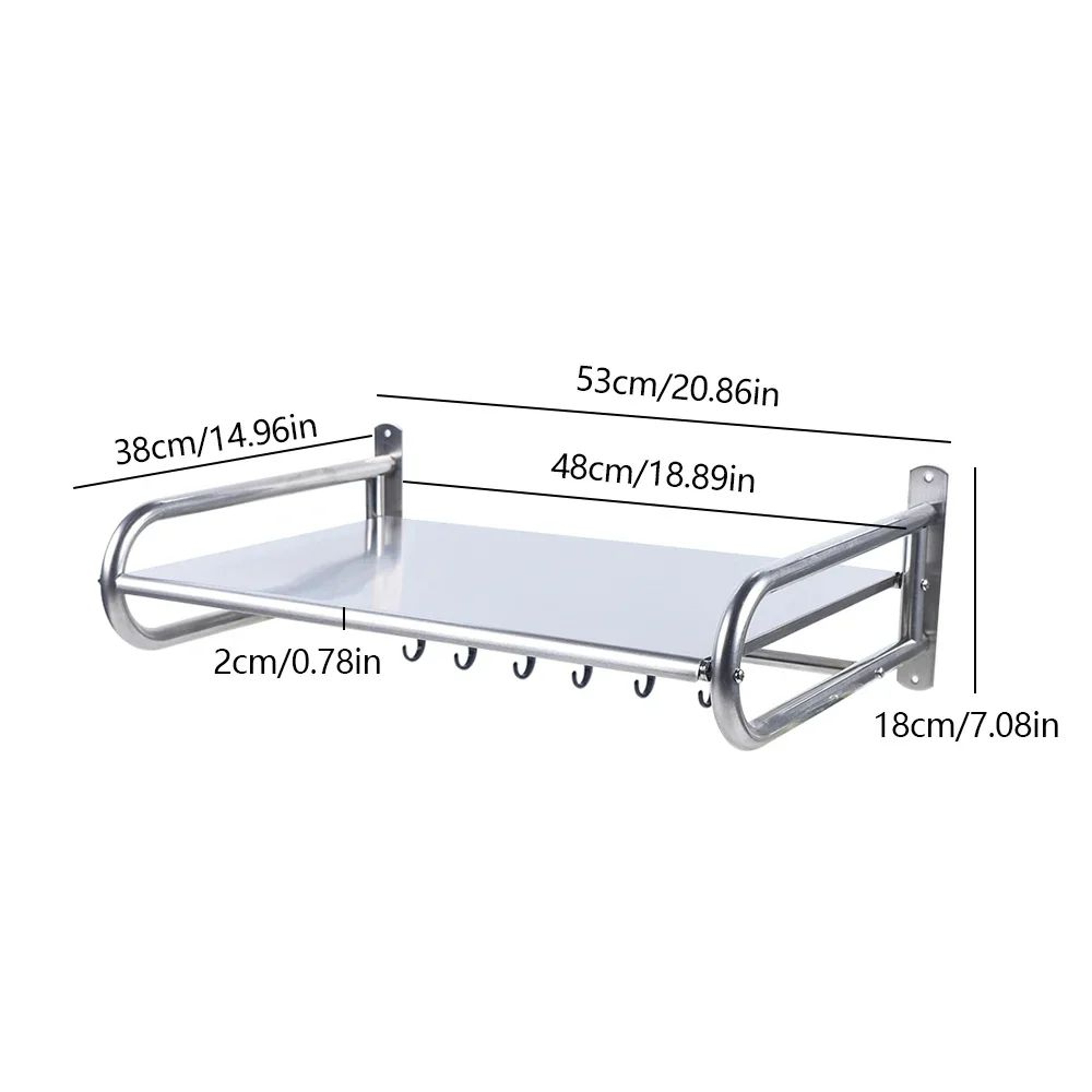 Stainless Steel Wall Mounted Microwave Oven Rack 5