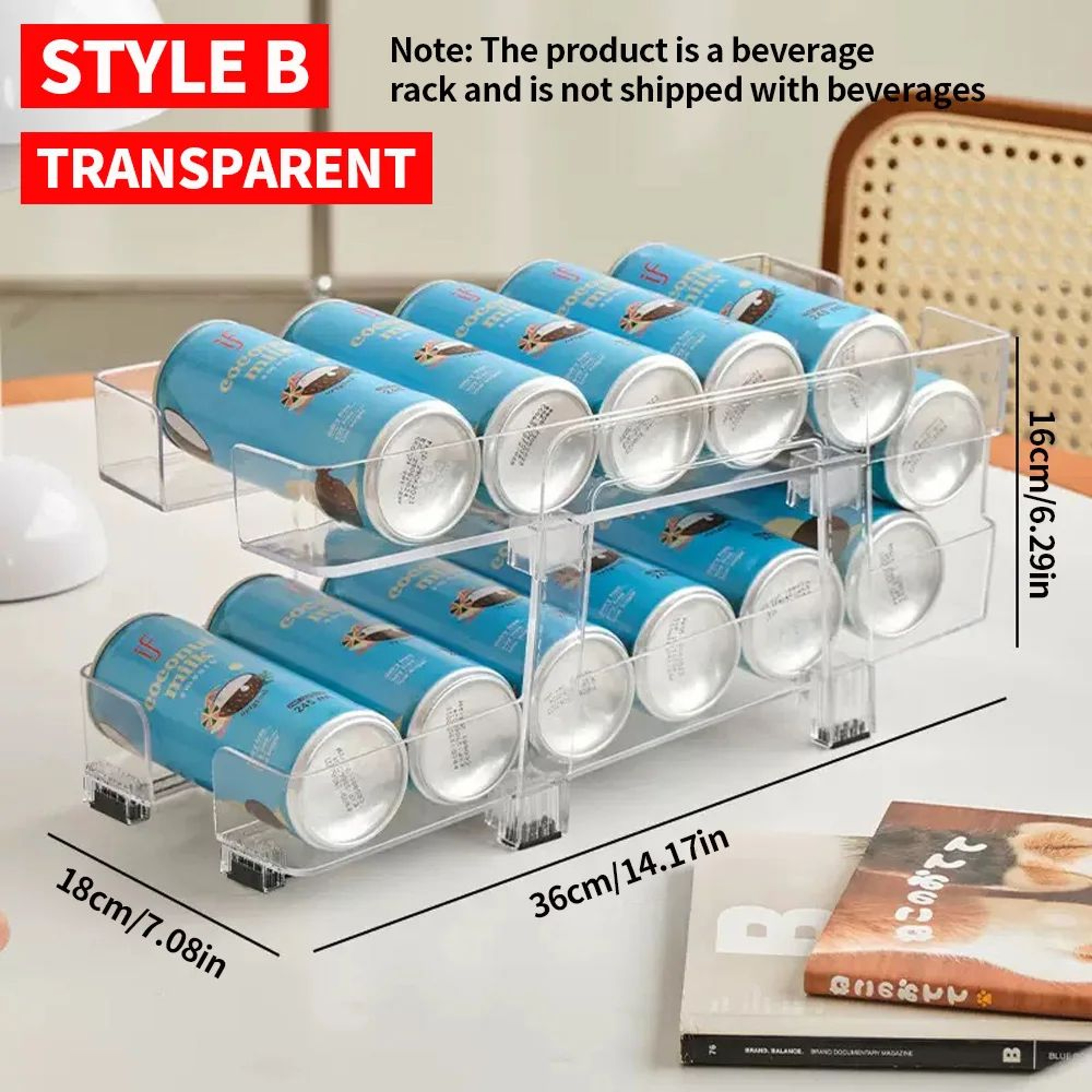 Double Layer Beverage Can Storage Organizer Rack 0