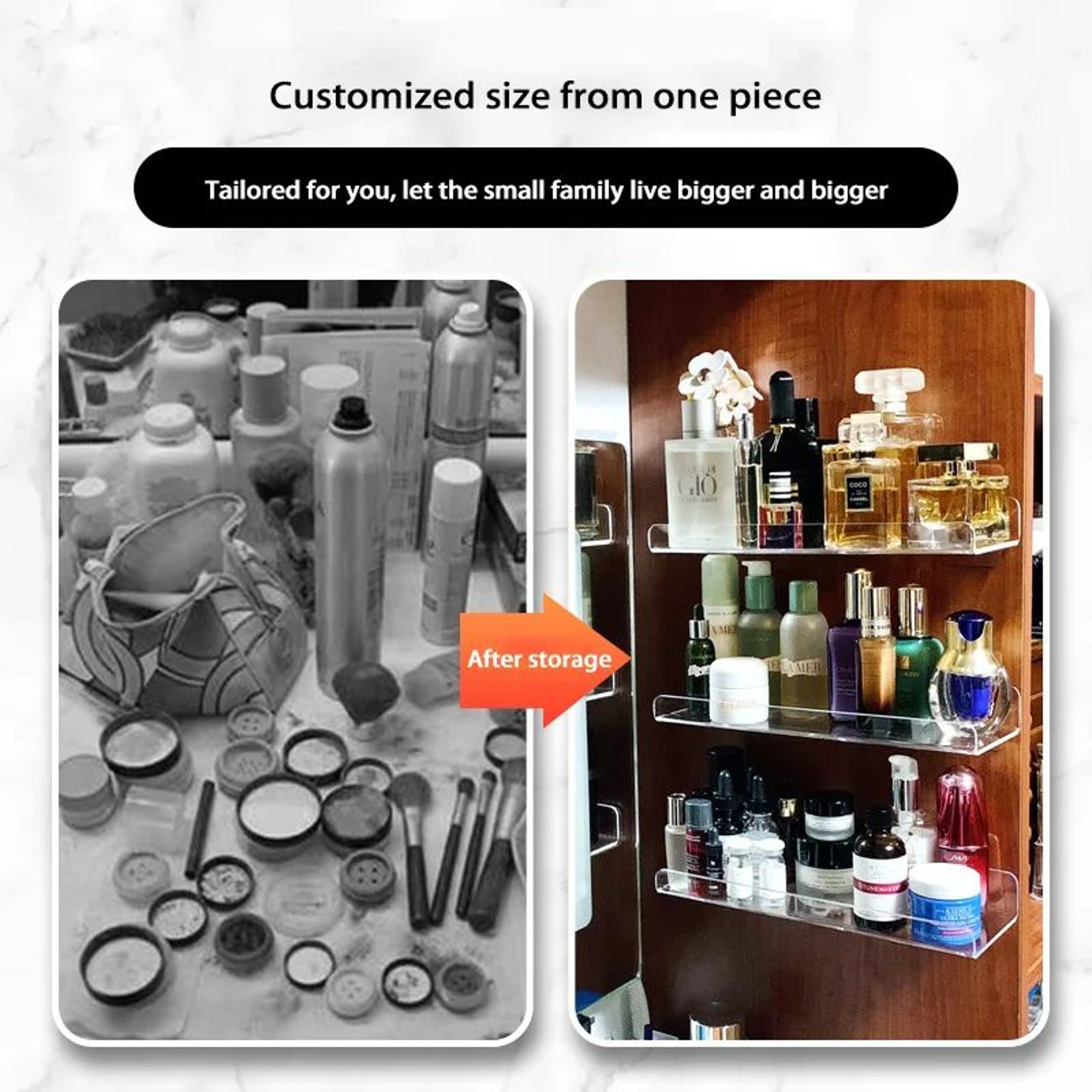 Self Adhesive Wall Mounted Storage Shelf Organizer 2