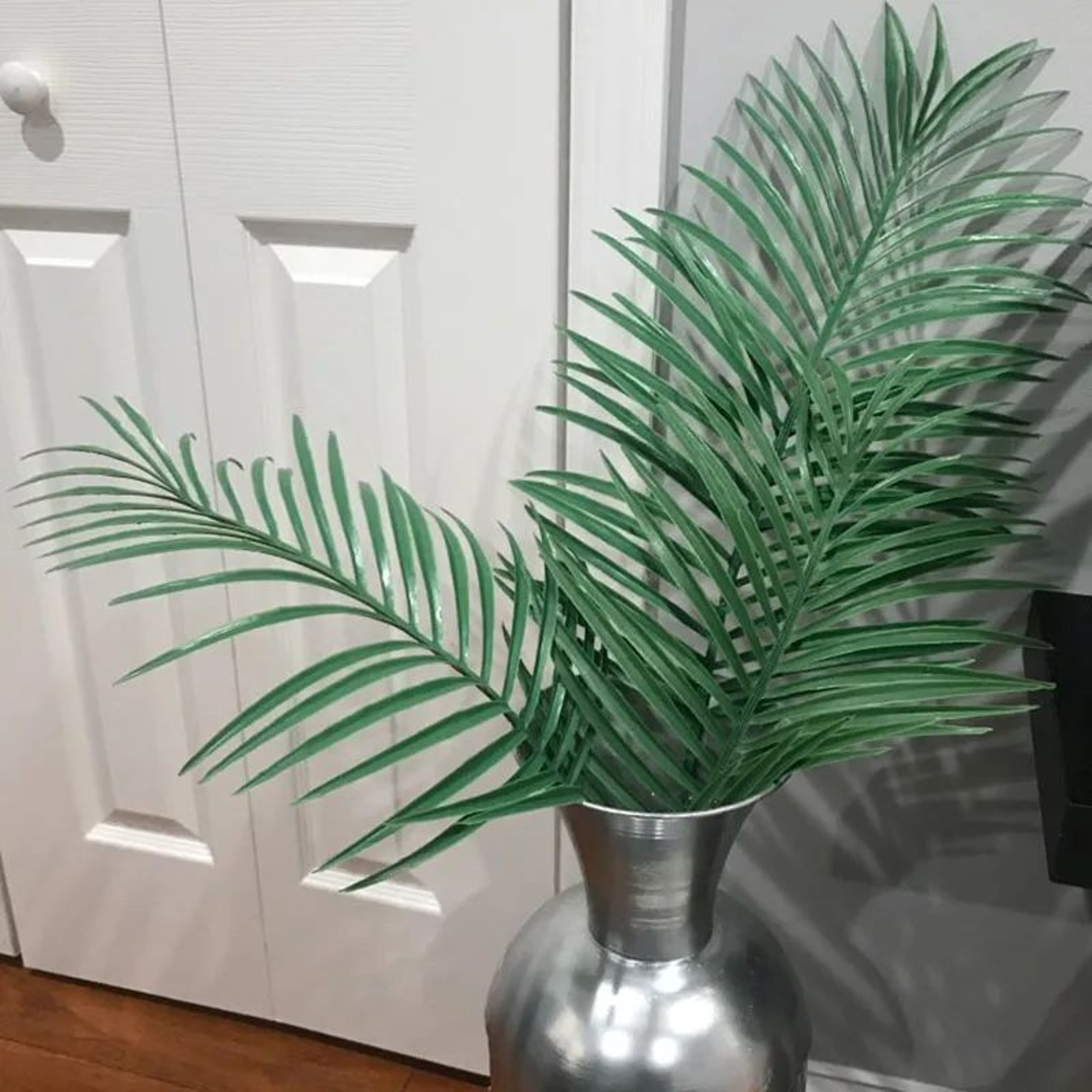 Artificial Gold Green Turtle Palm Leaves Set 2