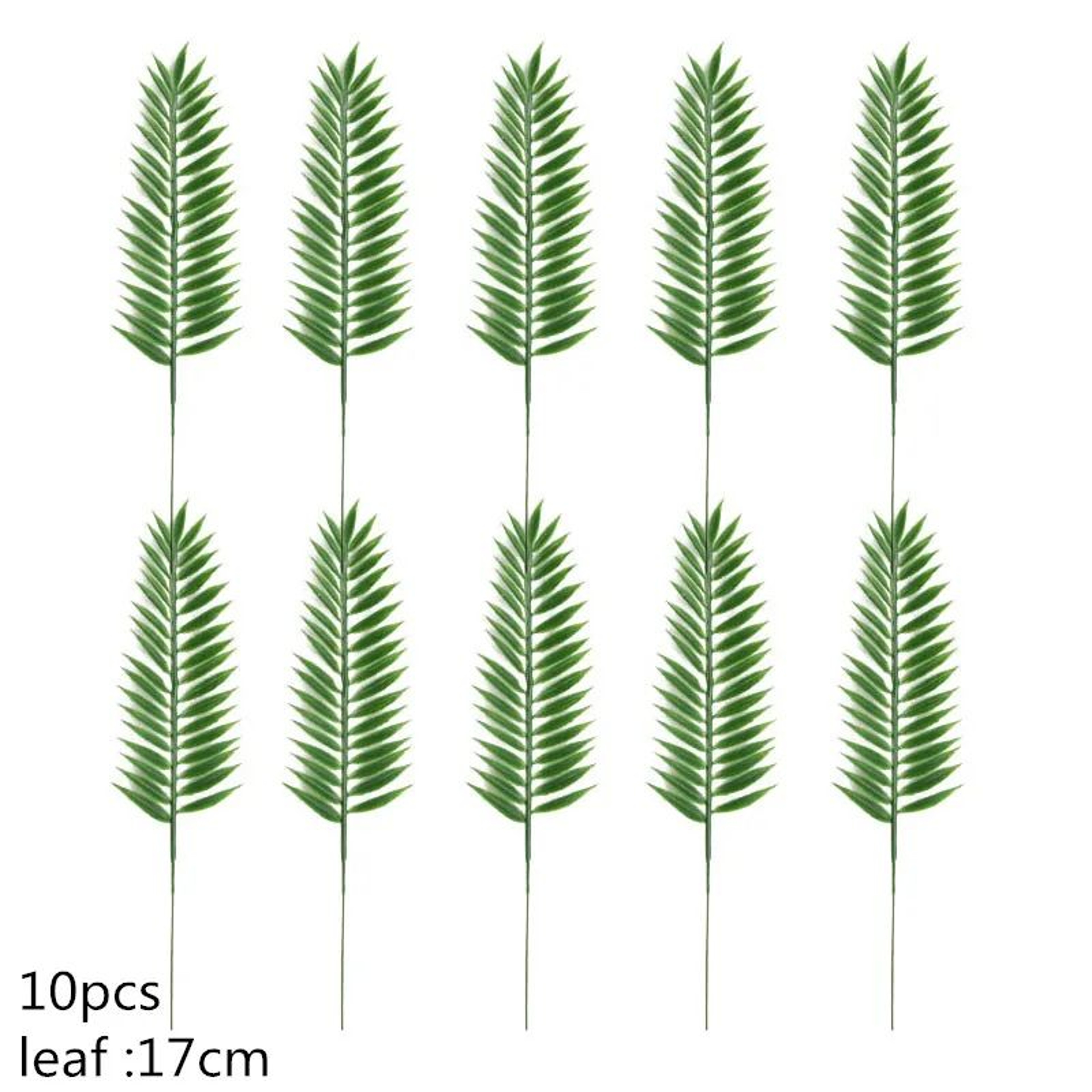 Artificial Gold Green Turtle Palm Leaves Set 13