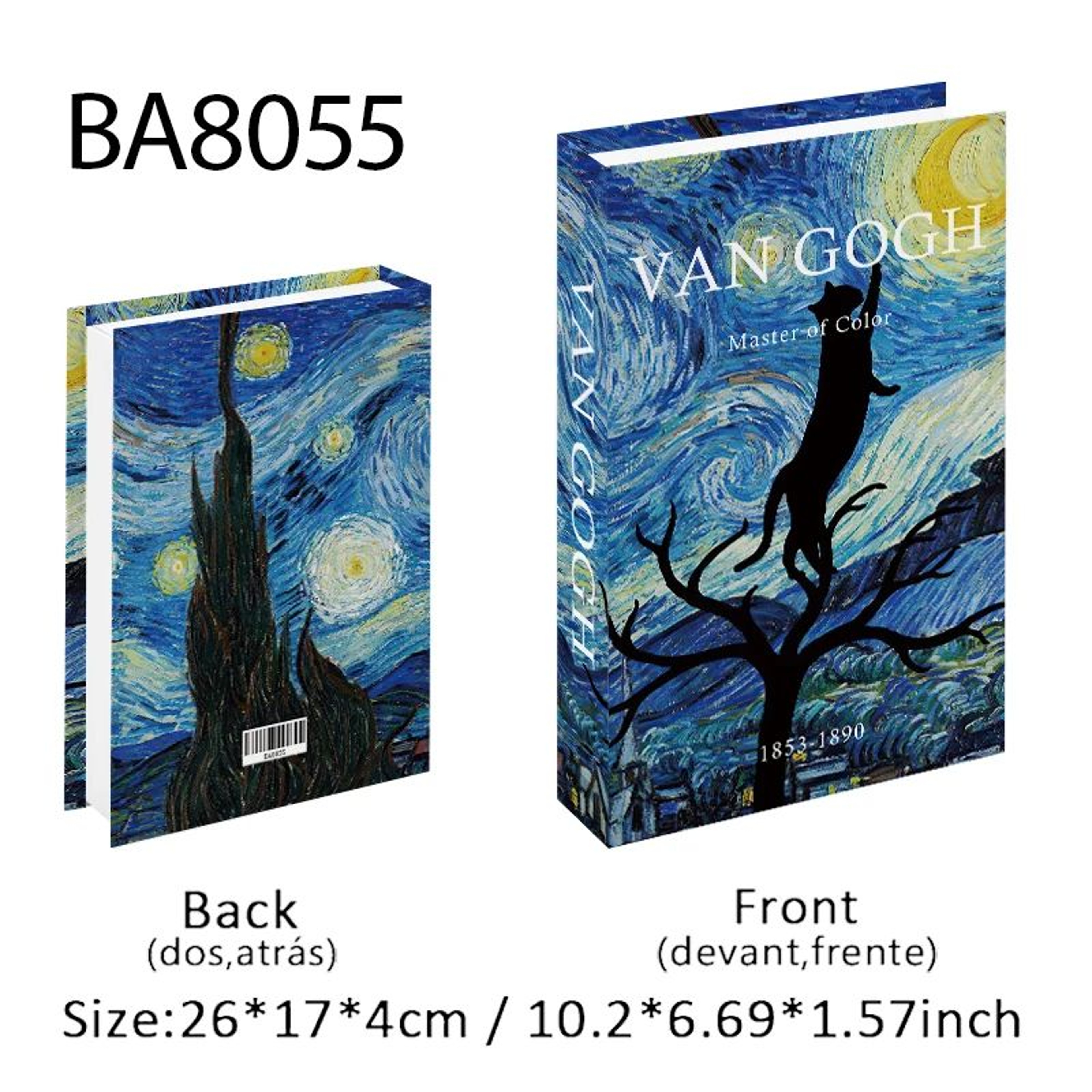 Van Gogh Monet Decorative Book Storage Box 14