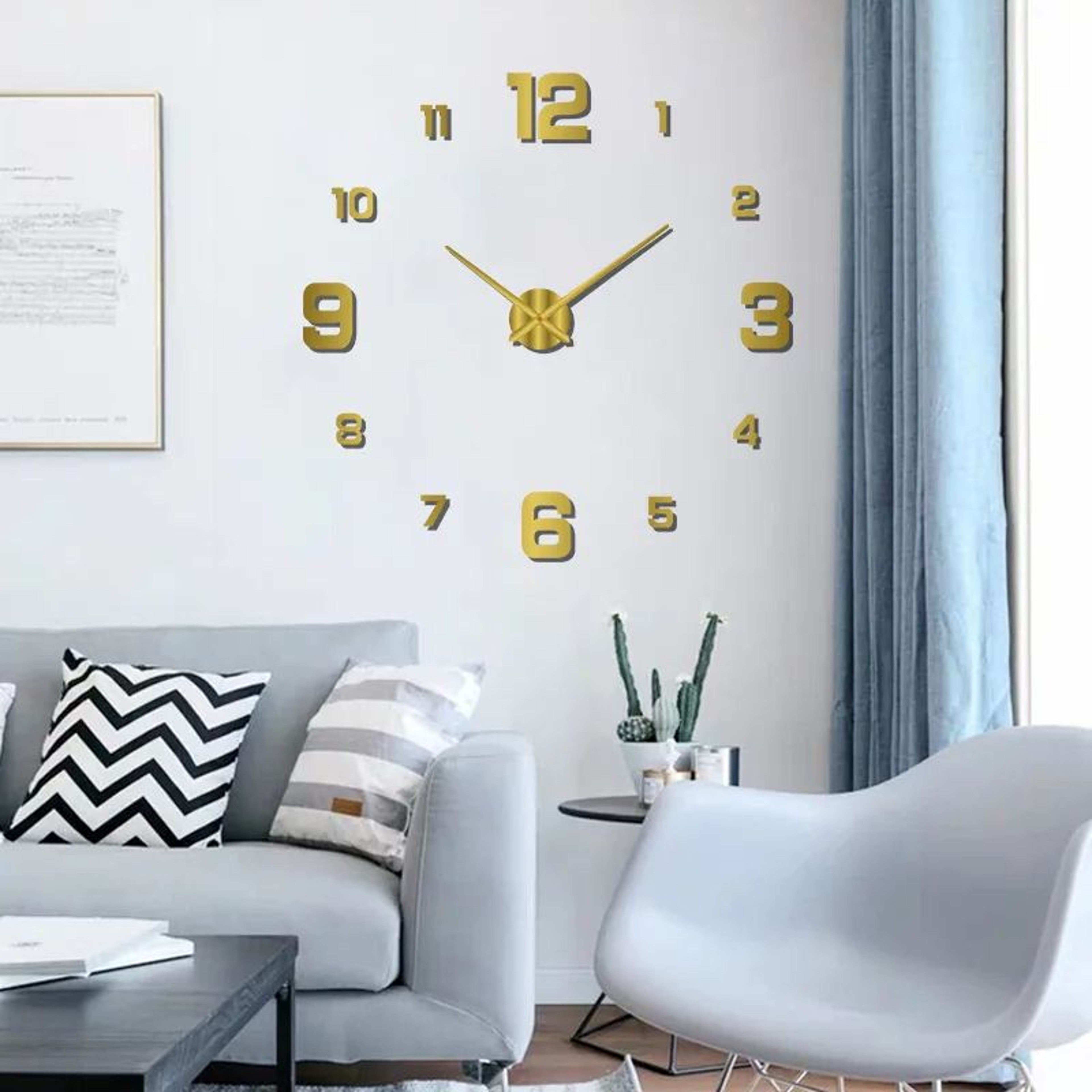 DIY 3D Luminous Frameless Wall Clock 5
