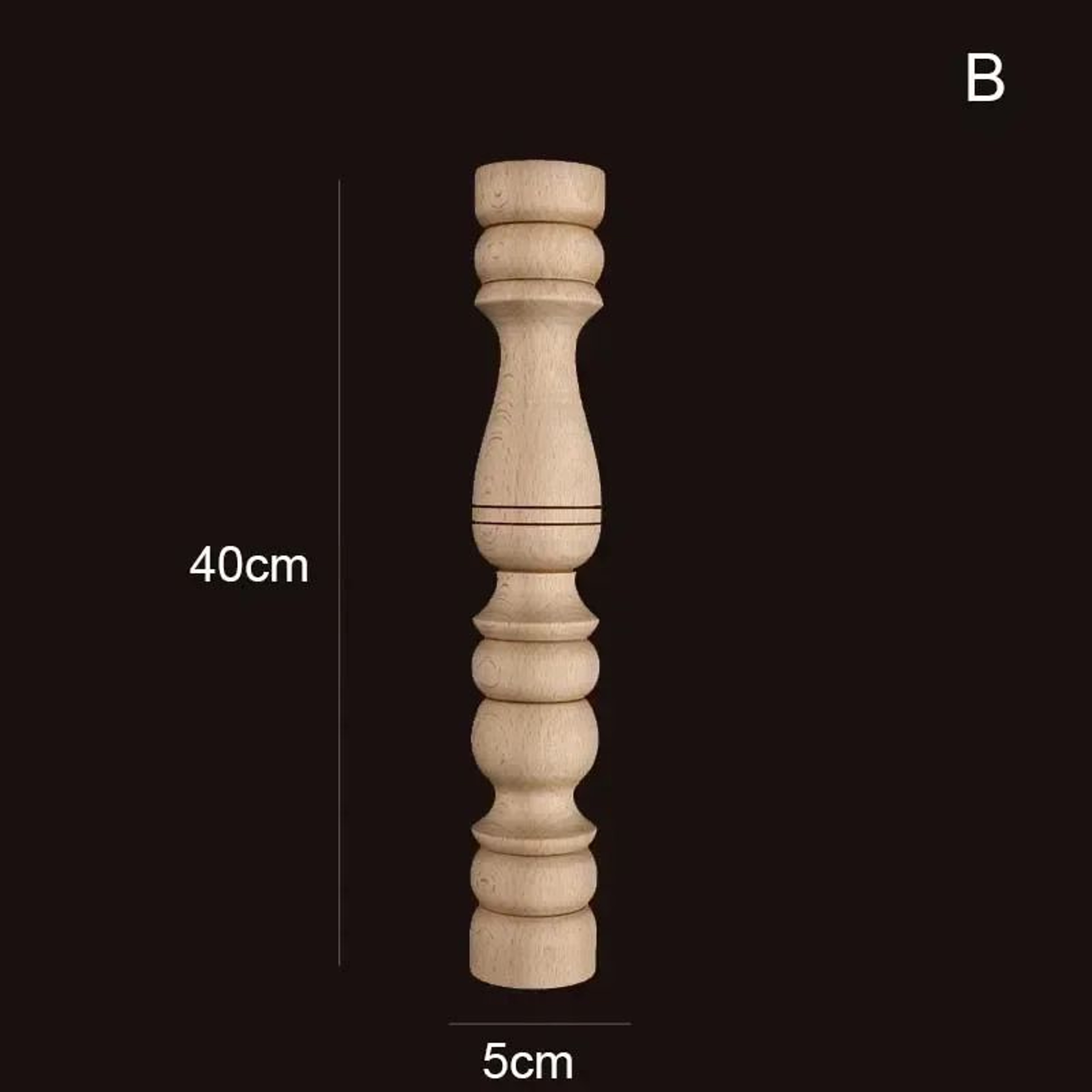 Vintage Wood Carved Spindle Column 16