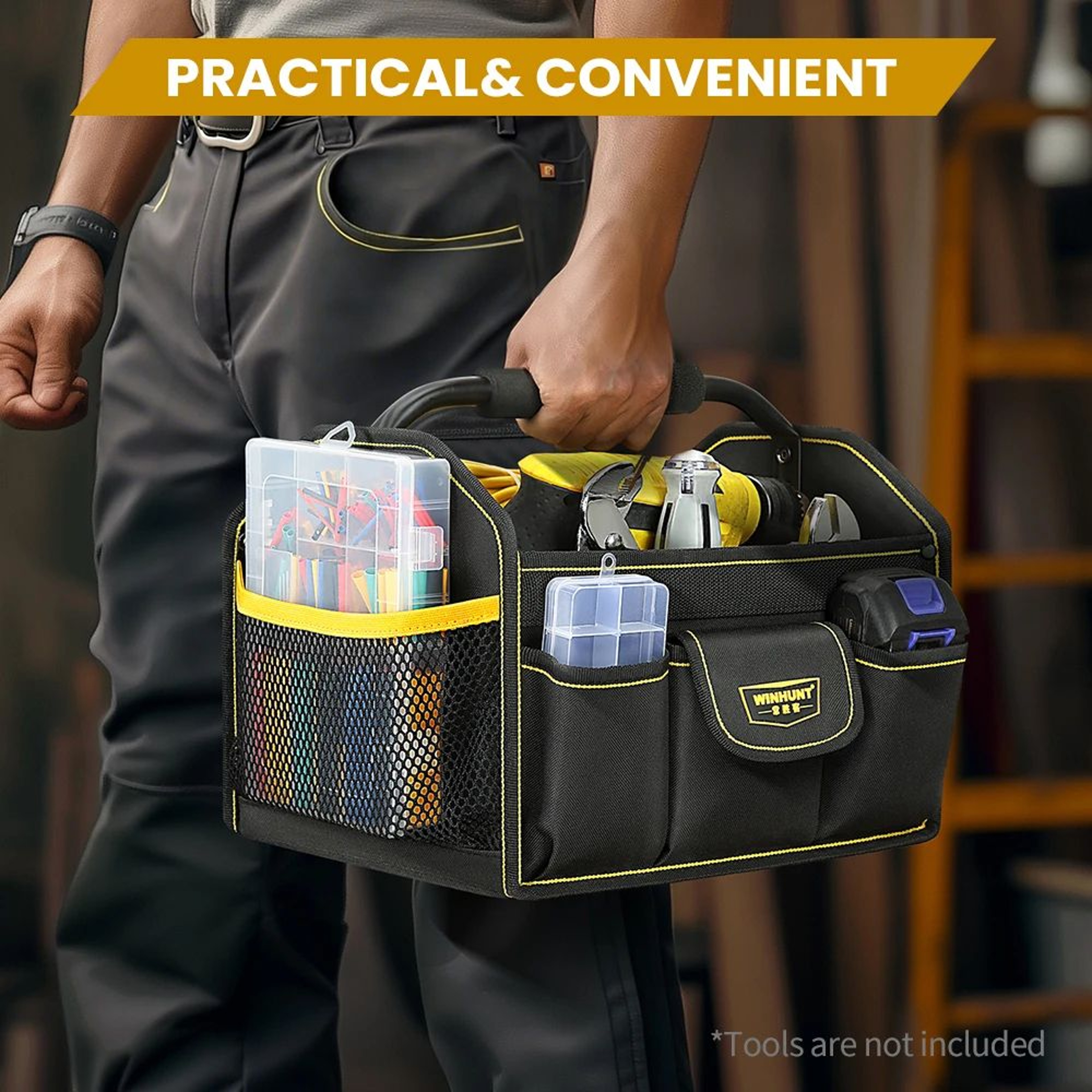 Heavy Duty 10 Pocket Tool Tote Bag 0