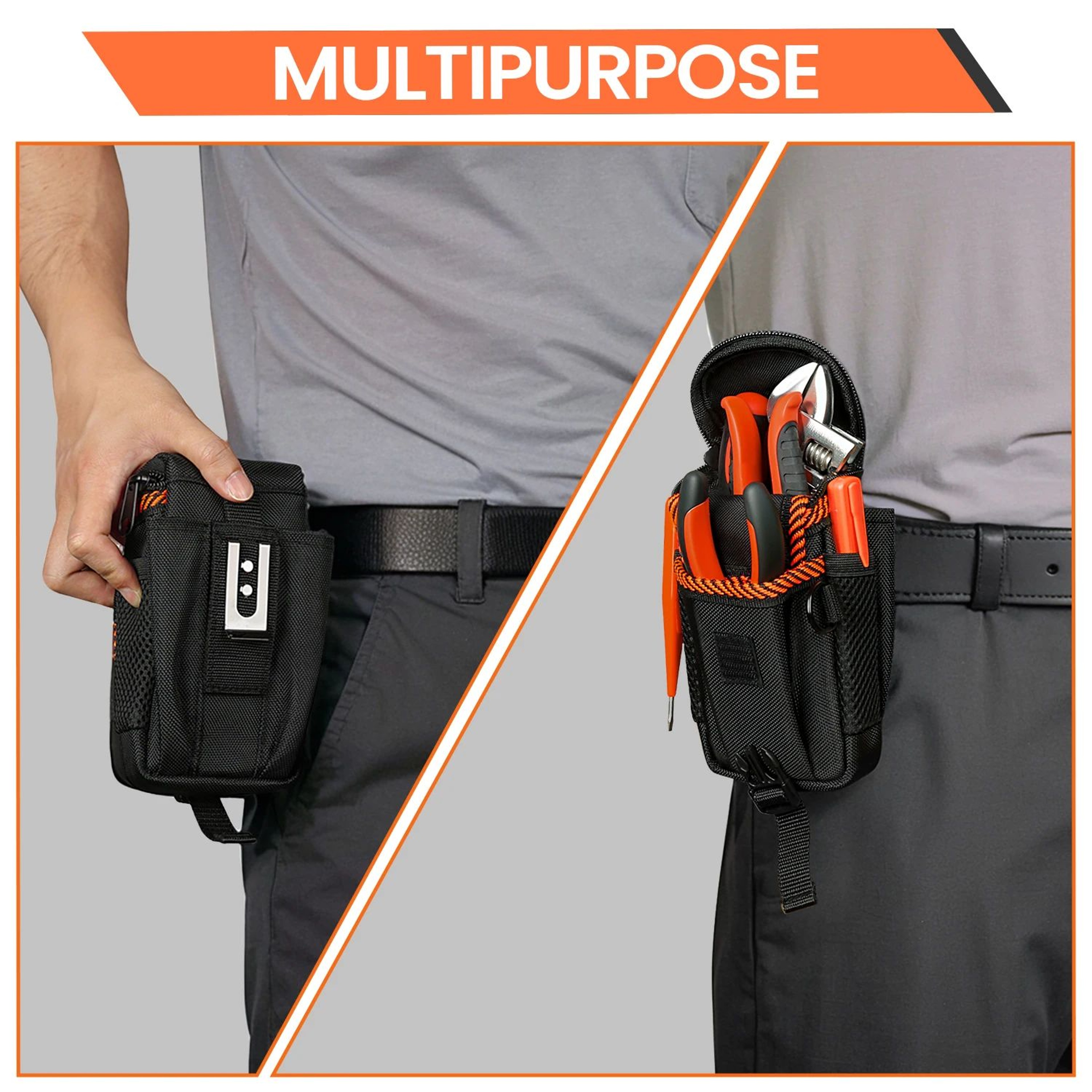 Compact Electrician Tool Pouch With Belt Clip 0