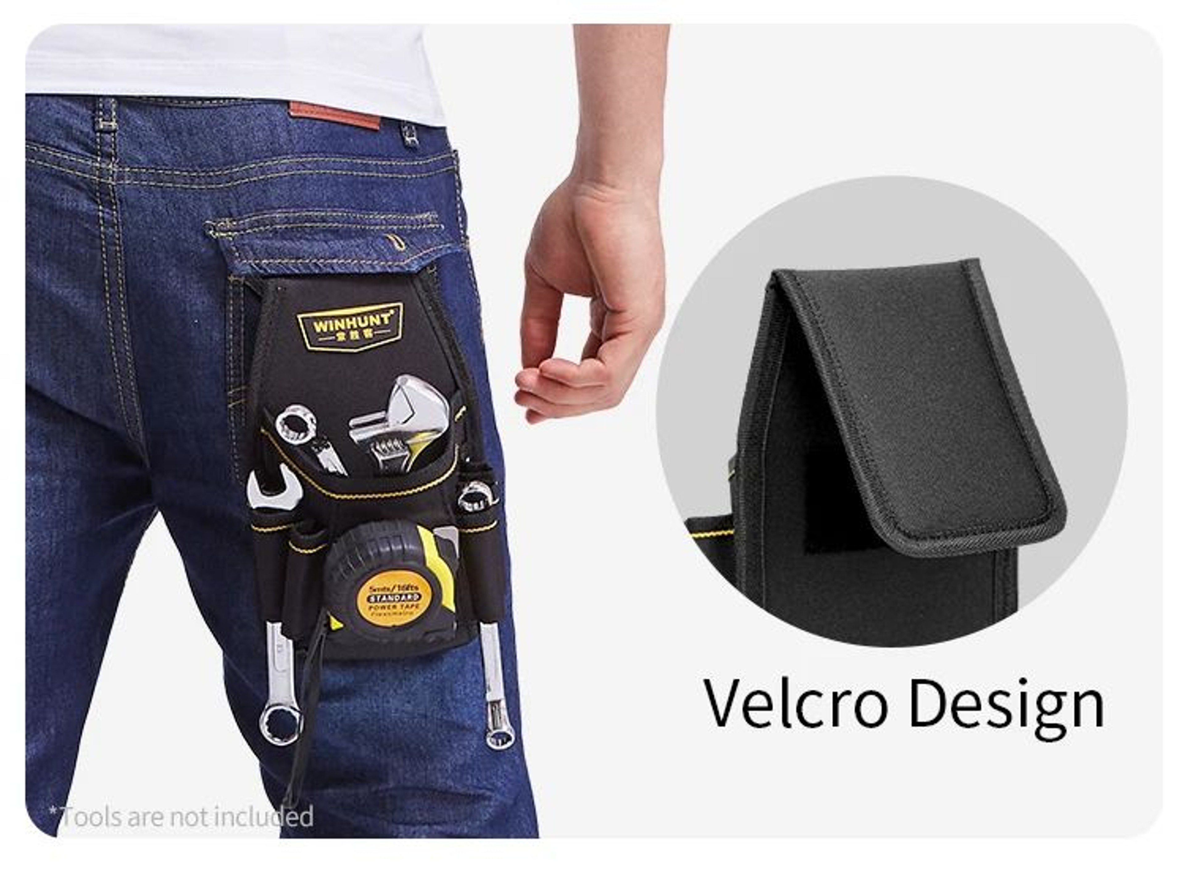 Tool Belt Set With Electrician Tool Pouch And Belt Clip 7